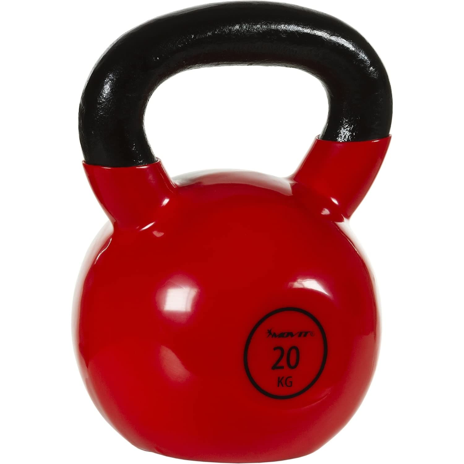 Movit Kettlebell PRO, kettlebell made of cast iron with vinyl coating, 12 variants: 2 to 24 kg, tested for harmful substances, swinging kettlebell ball weight