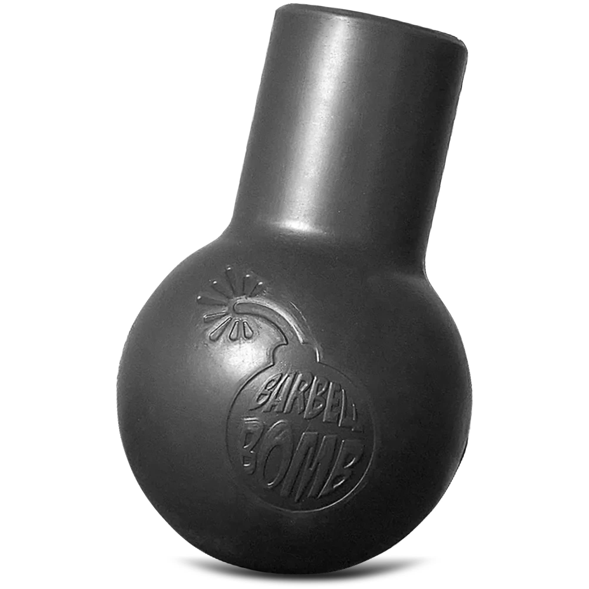 Barbell Bomb by ABMAT - Turn any surface into a Barbell Landmine exercise - Presses, Rows, Rotation, Split Squats, Lumberjacks and more. Black, One-piece molded foam. Patent Pending.