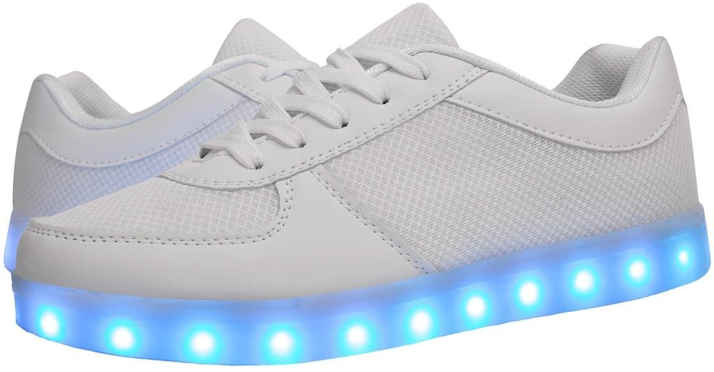 Tokee Knit Mesh Flat Shoes USB Charging Led Light Up Sneakers for Kid and Adult