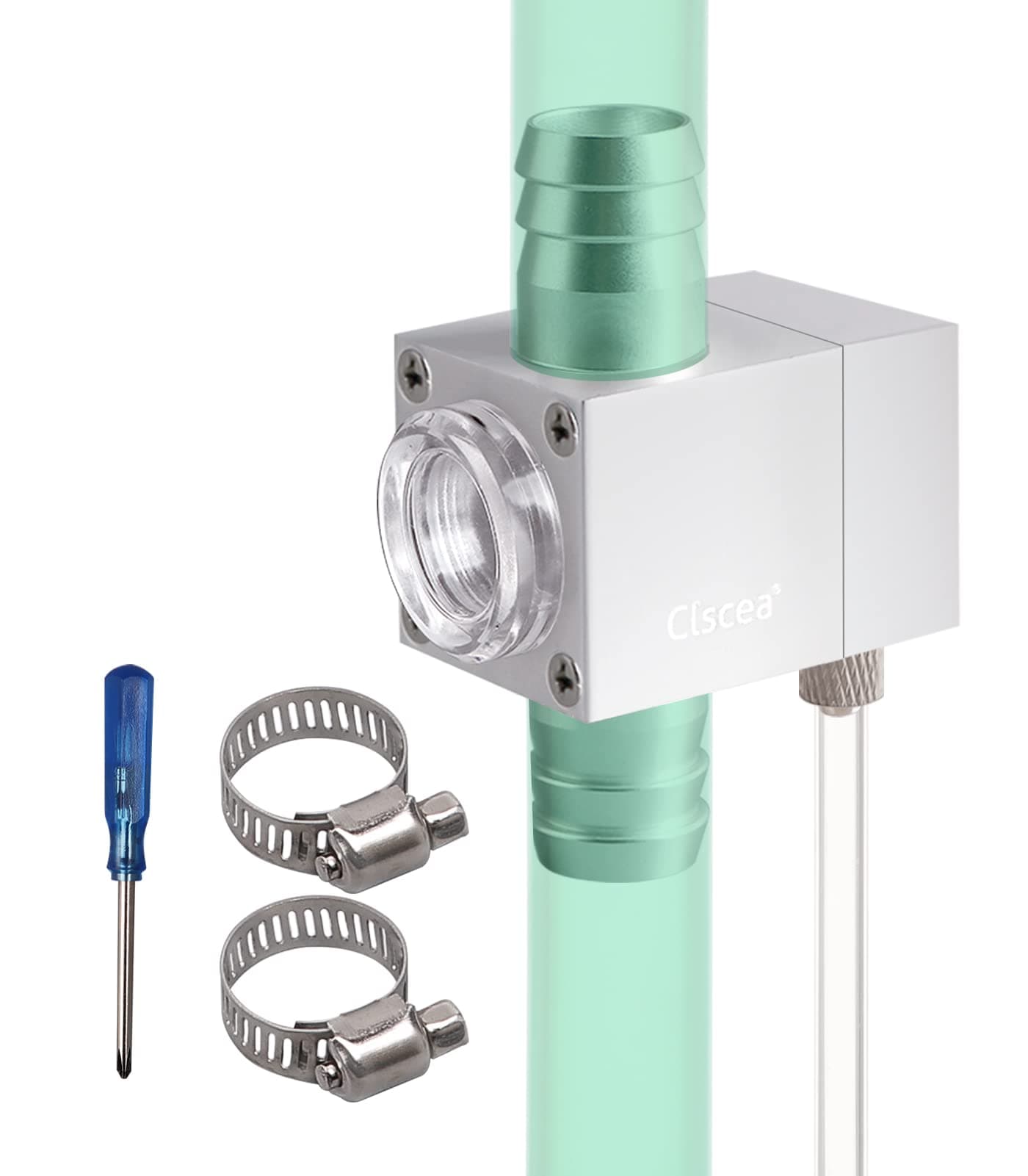 External Inline CO2 Diffuser Atomizer Aluminum Alloy for Planted Aquarium 16 mm