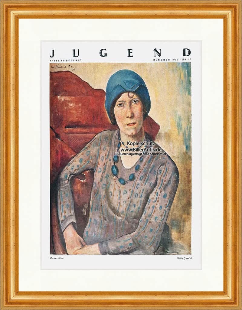 Biller Antik 1930 Willy Jaeckel Hirth Youth 4700 Framed Number 17 Front Page