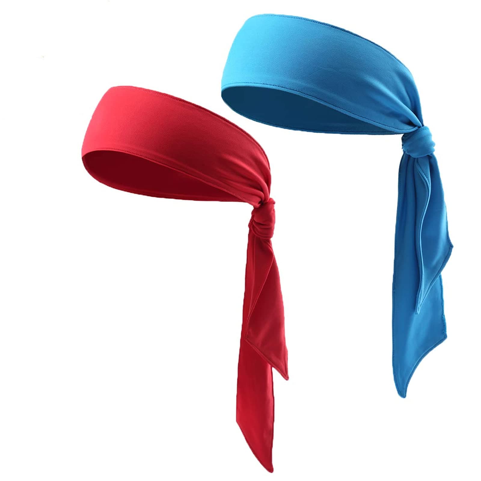 SMISEAS Sports Head Ties for Men, Mens Sweatband & Womens Headband with Perfect Sweat Absorption&Non Slip for Running, Crossfit, Cycling, Yoga, Basketball - Stretchy Moisture Wicking Hairband