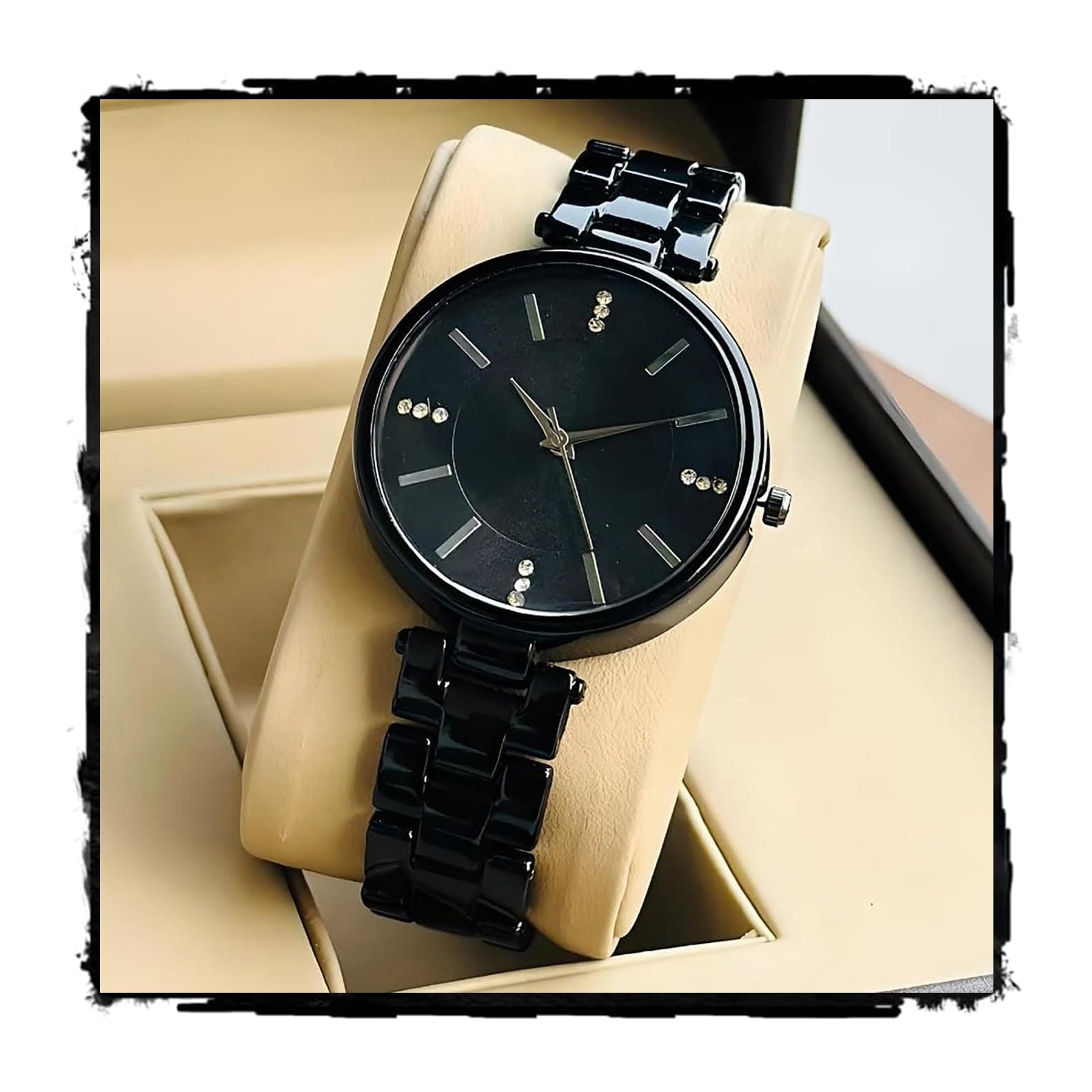 Women Analogue Wrist Watches for Women's & Girls&Miss&Ladies Diamond Studded Dial Rosegold Colored Stylish Bracelet Strap