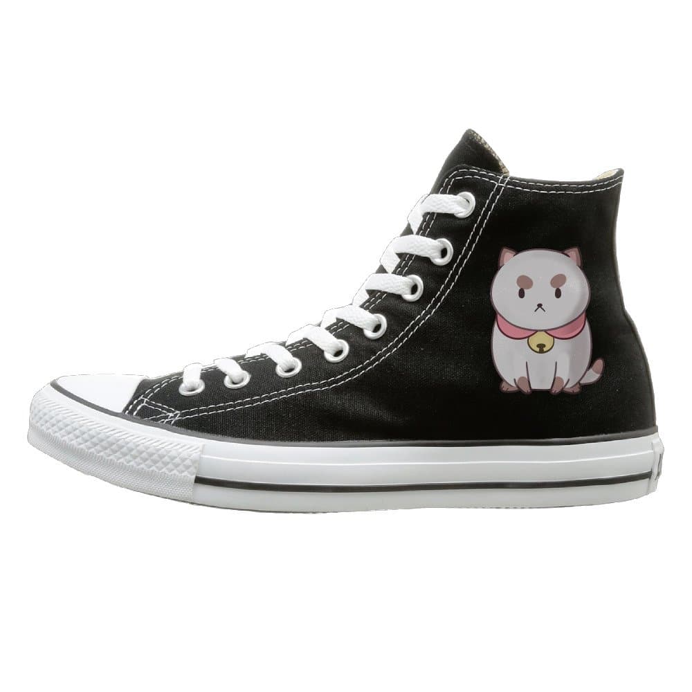 MAMAMU Puppycat Unisex Flat Canvas Prevent Slippery High Top Sneaker 40 Black