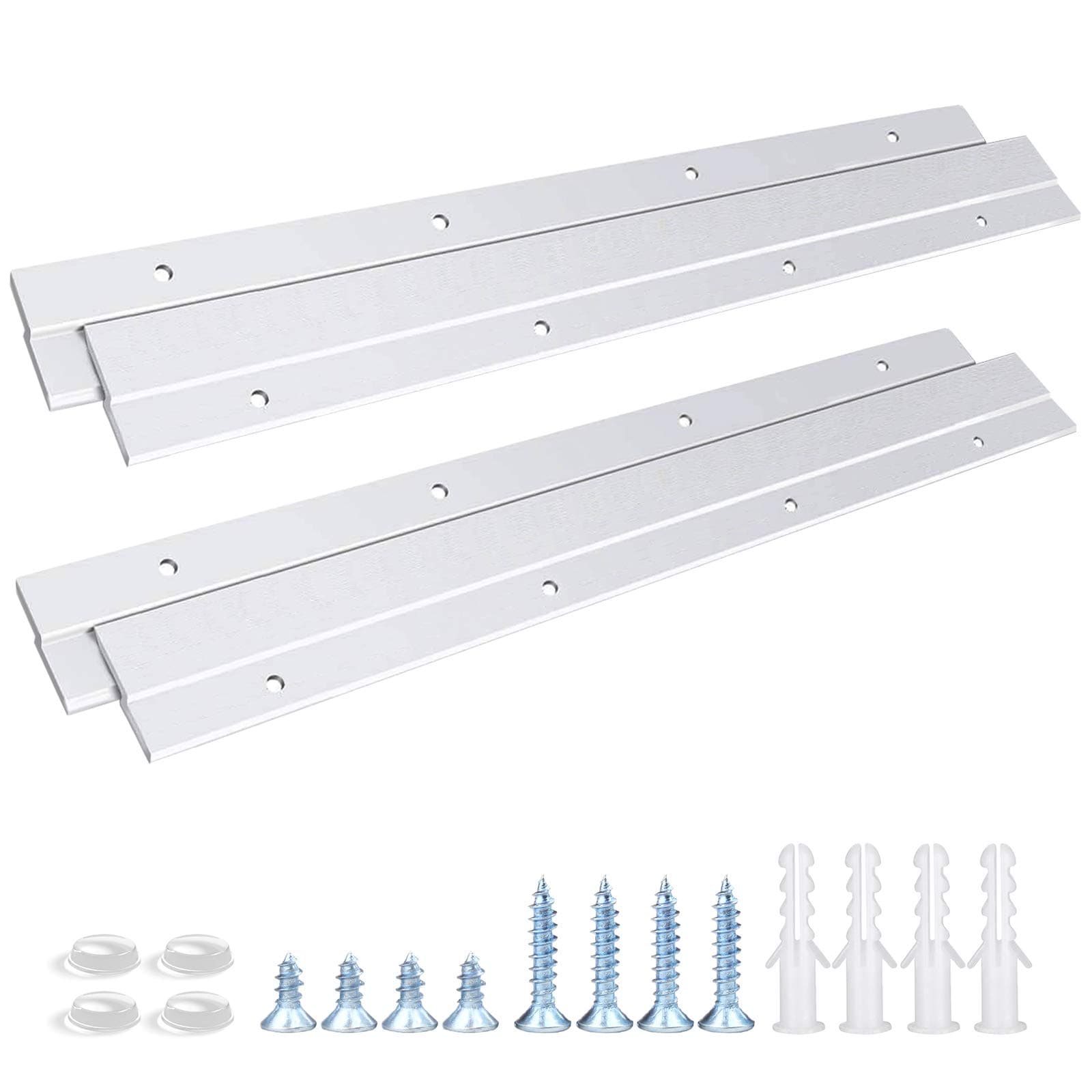 - French Cleat Hanger 12 Inch, Aluminum Z Clips for Hanger Supports 80lbs - Interlocking Wall Mounting Bracket Hardware Kit for Hanging Mirrors, Picture, Shelf, Whiteboard, Art, Frames (12"-2Pairs)