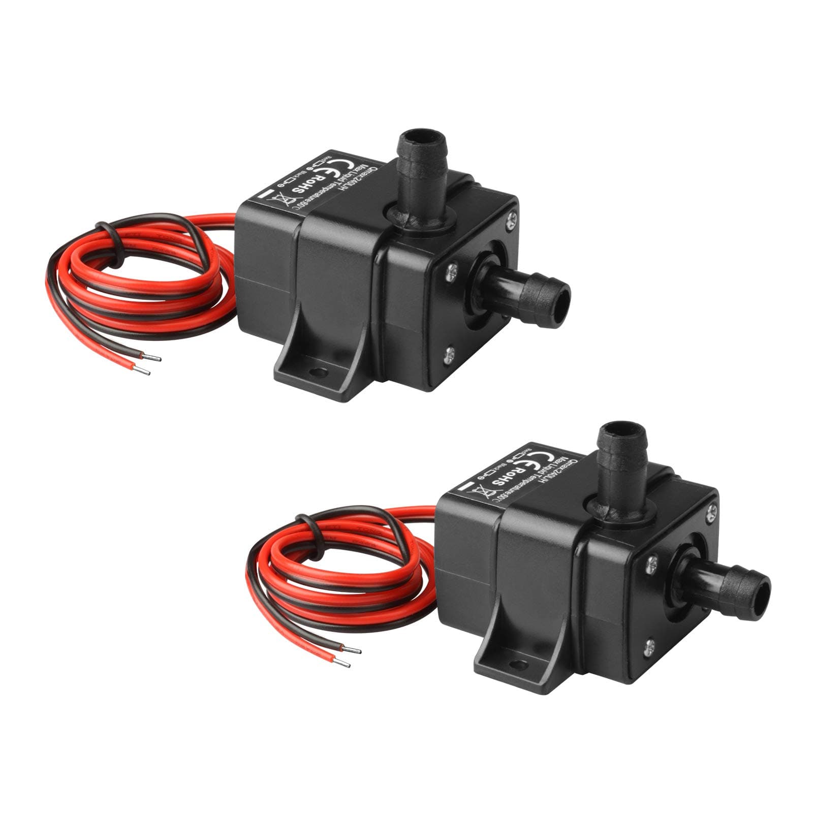 MOUNTAIN_ARK 2 Pack DC 12V Mini Submersible Water Pump 63 Gallon for Aquarium Fish Tank Hydroponic Fountains