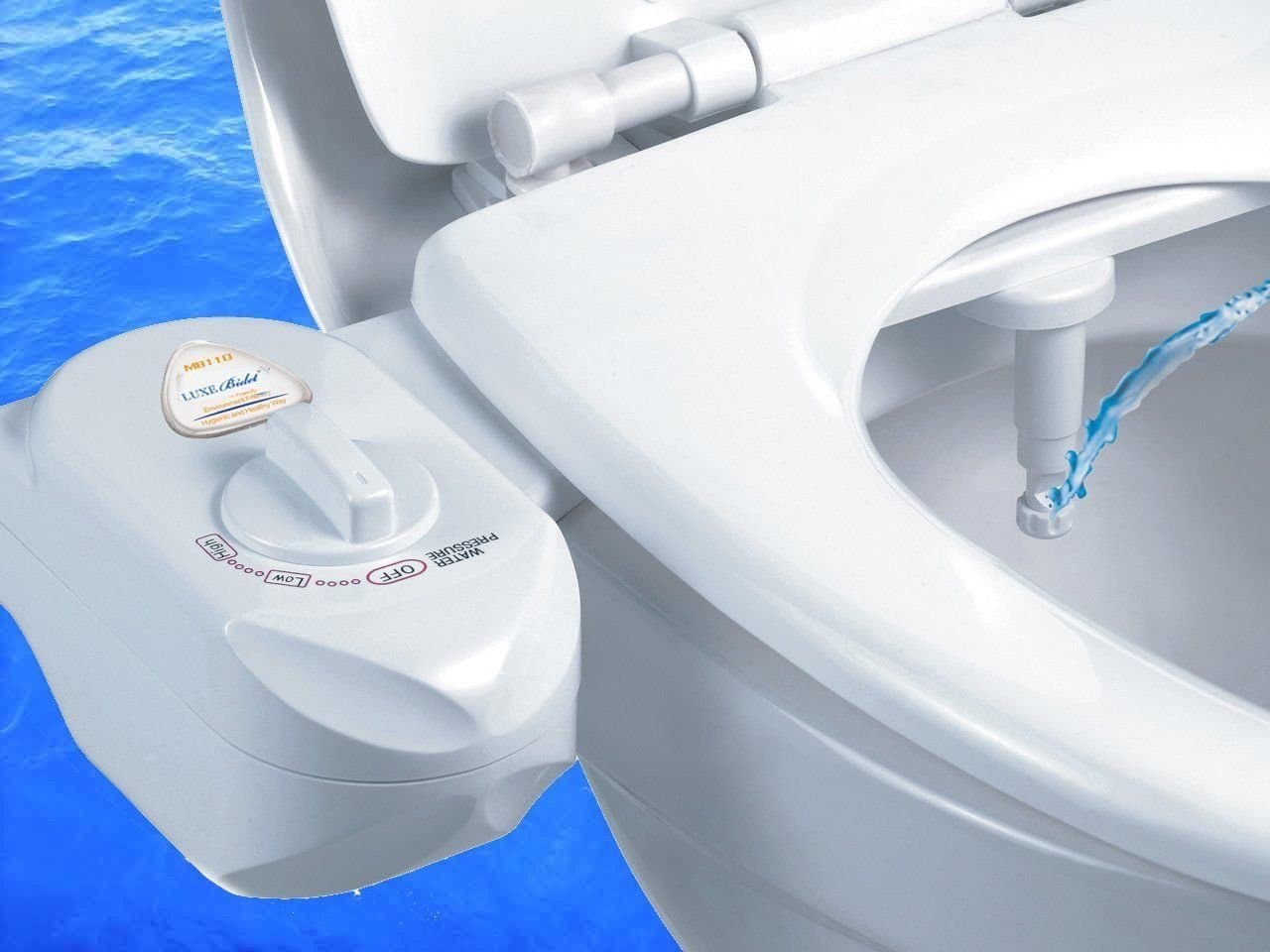 LUXE Bidet MB110Bidets MB110 Fresh Water Spray Non-Electric Mechanical Bidet Toilet Seat Attachment, Original Version
