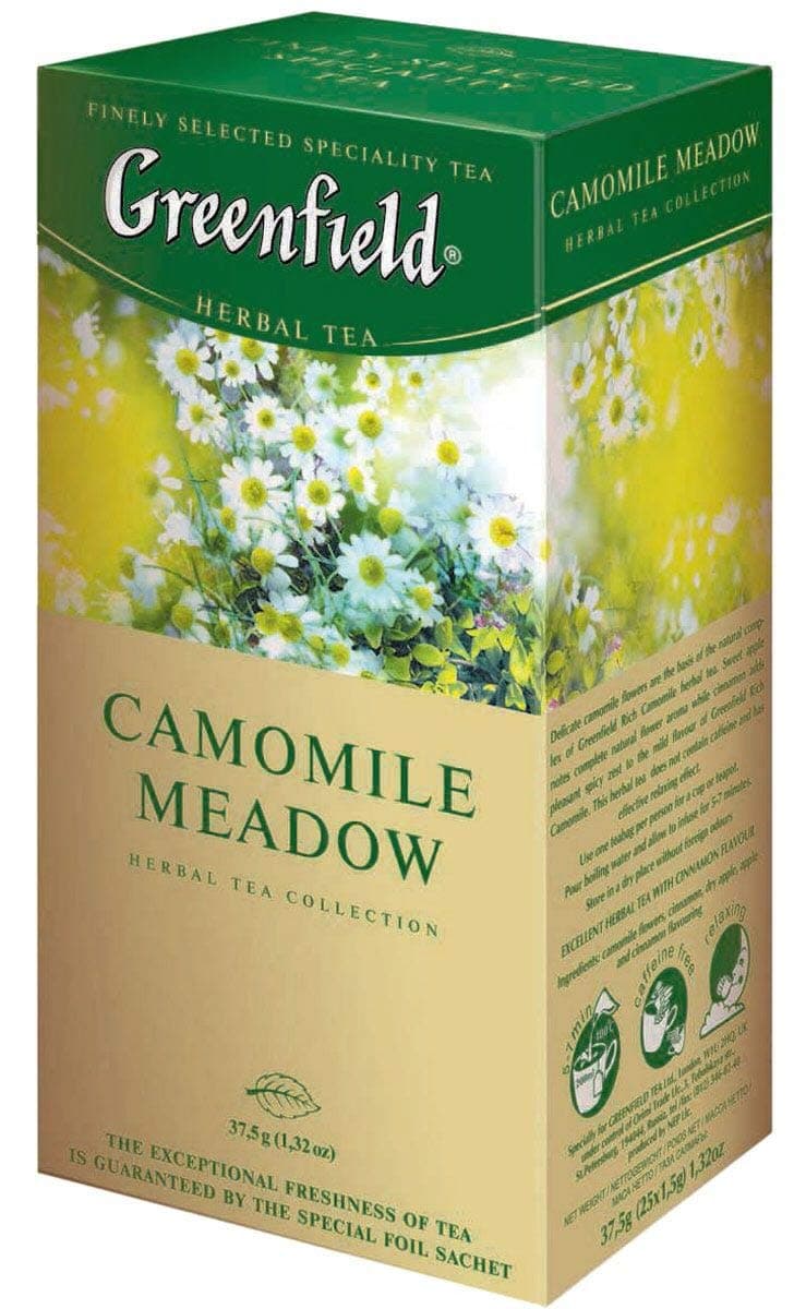 Greenfield Tea, Camomile Meadow, 25 Count (Pack of 1)
