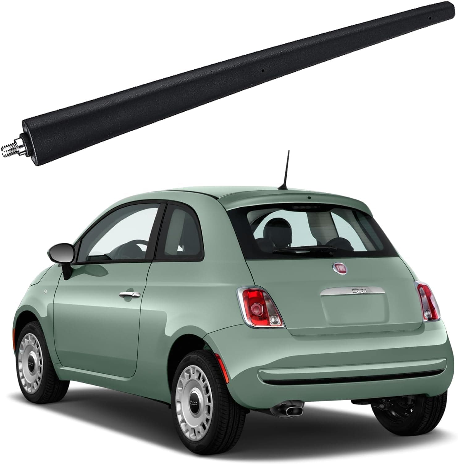 8 Inch Flat Antenna for Fiat 500 (2012-2019), Fiat 500 Antenna, Fiat Abarth 500 2012 2013 2014 2015 2016 2017 2018 2019 Antenna Mast
