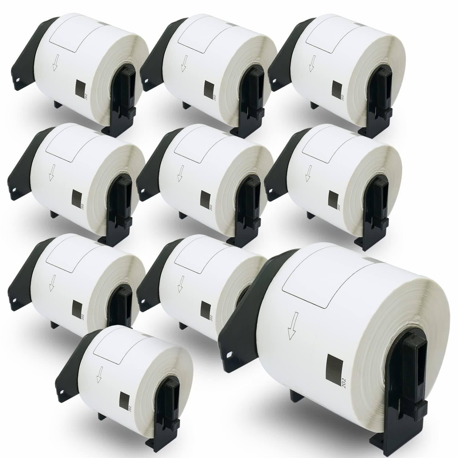 – 10 Rolls DK-11202 Labels, 62mm x 100mm, 3000 Shipping Labels Compatible with Brother QL Label Printers