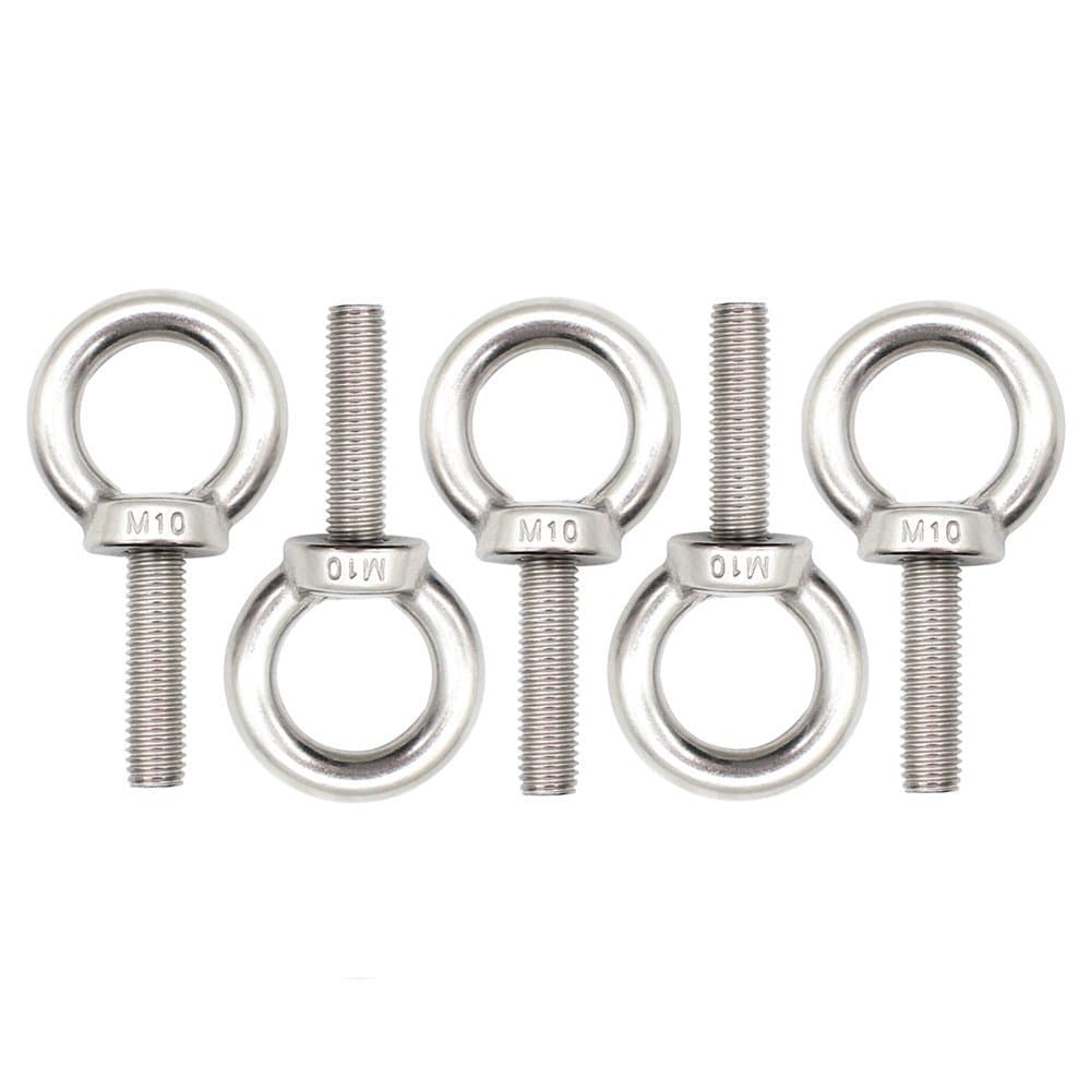 Eowpower 5 Pieces Stainless Steel M10 x 35 mm Ring Eye Bolts