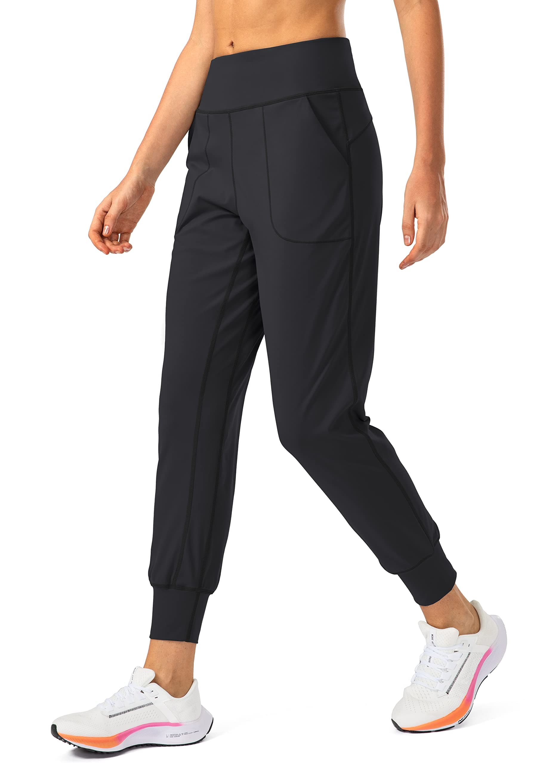 SoothfeelWomens Jogging Bottoms with Zipper Pockets High Waist Athletic Workout Yoga Pants Sweatpants for Women