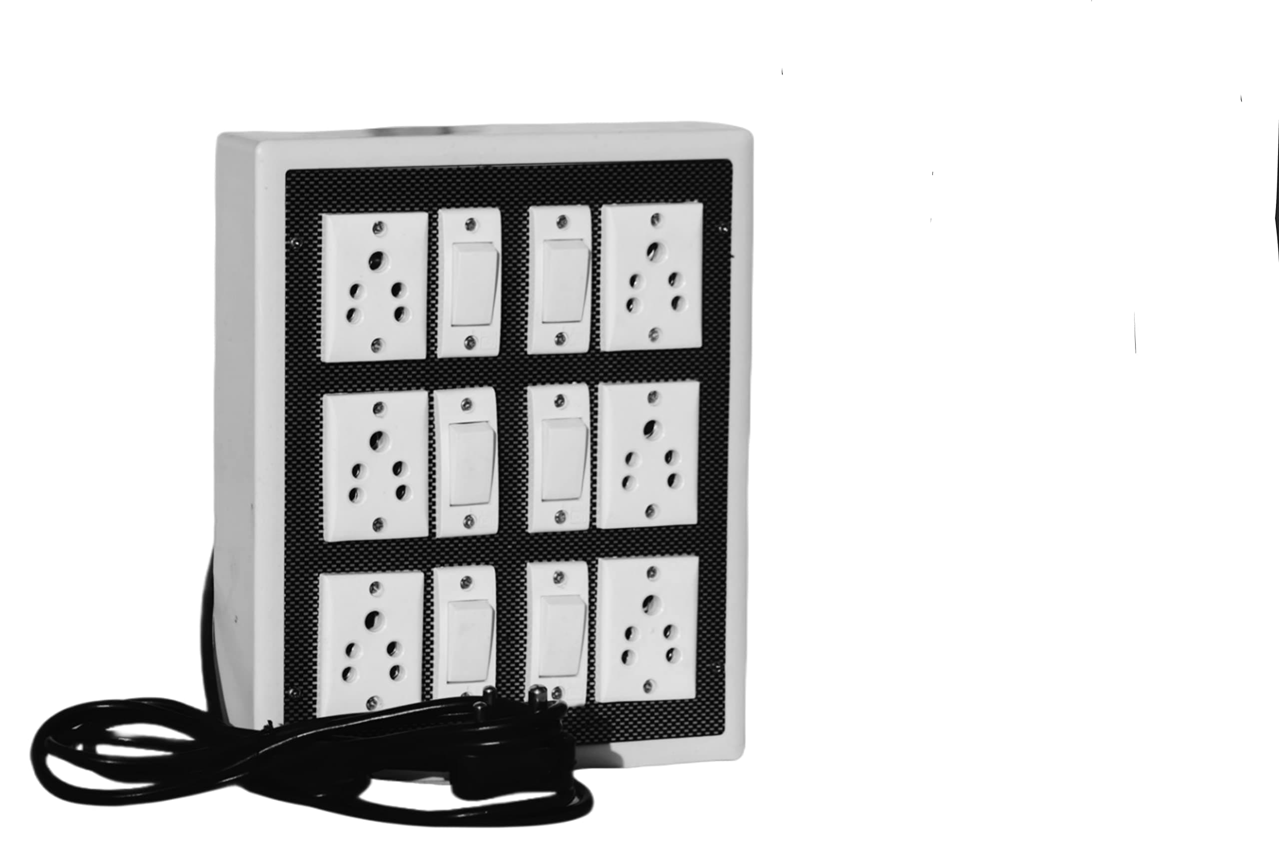 6 Switch, 6 Socket 6A Extension Board Power Indicator | Multi Outlet Electrical Switch Board | Heavy Duty Cord