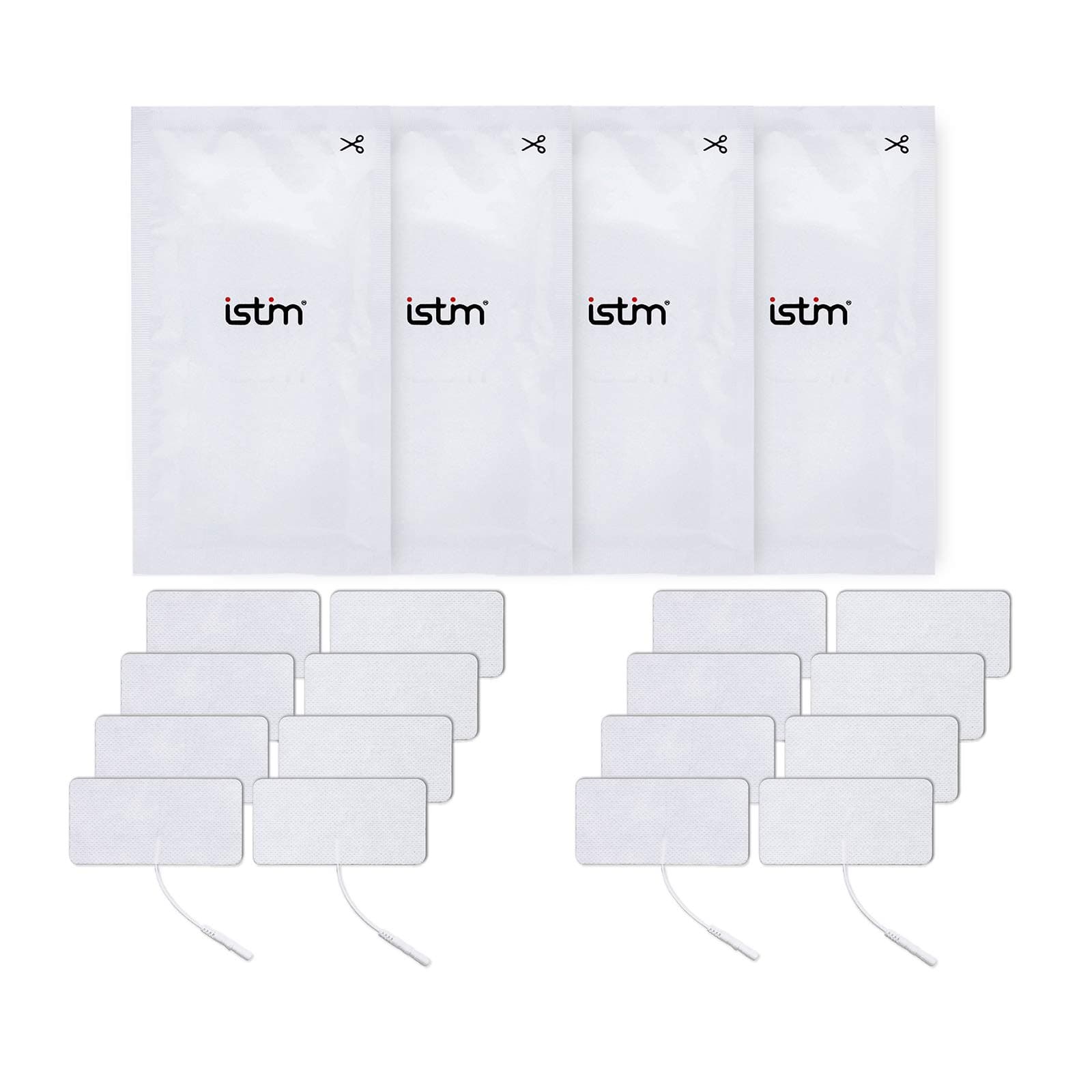 iStim Super Soft 2"x2" TENS Unit Electrodes for TENS Massage EMS - 100% Japanese Gel (2"x4" - 16 Pieces)