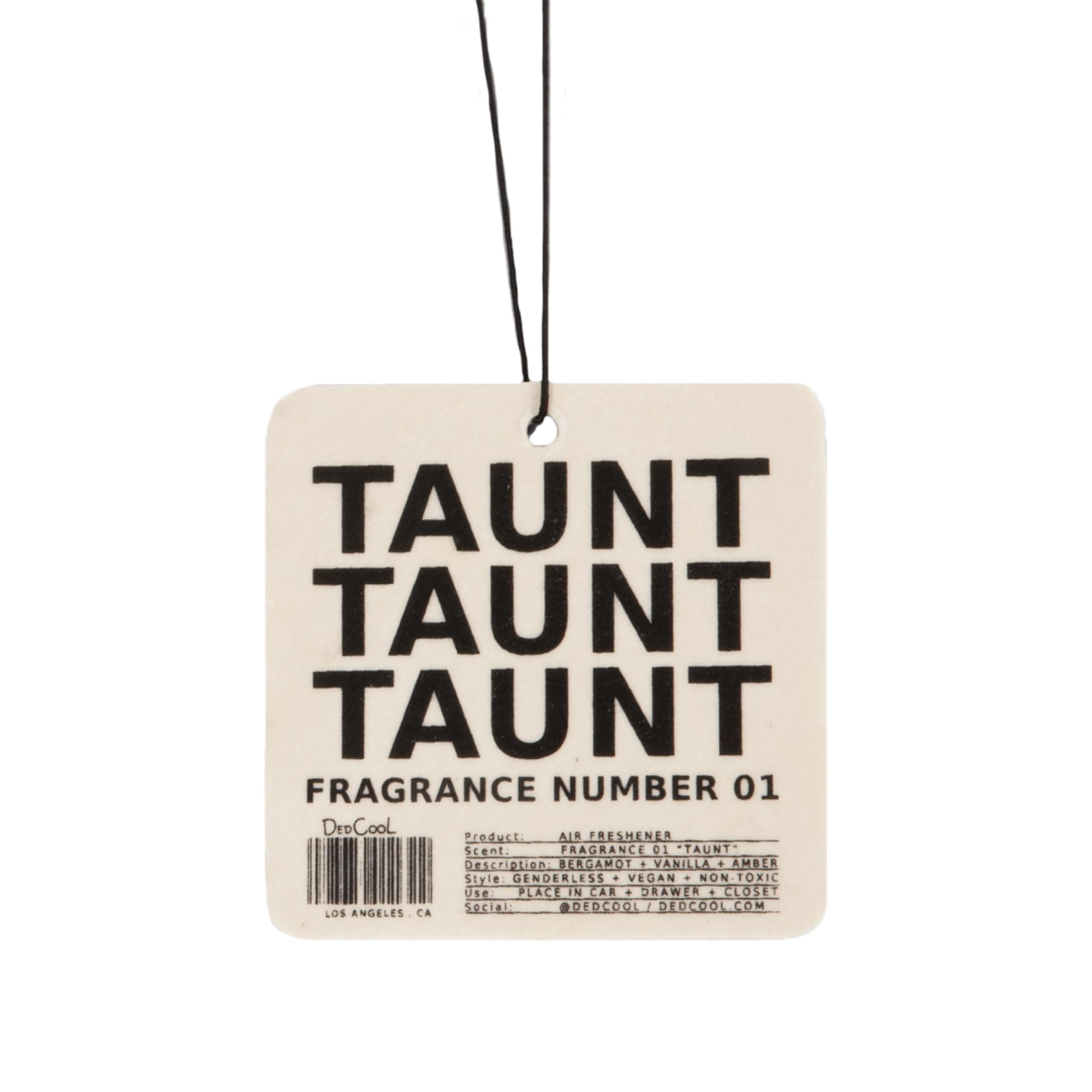 Air Freshener | 01 Taunt | Hanging Odor Eliminator for Cars, Closets & Drawers | Long-Lasting Essential Oil Infused Scent | Vegan, Non-Toxic, Cruelty-Free