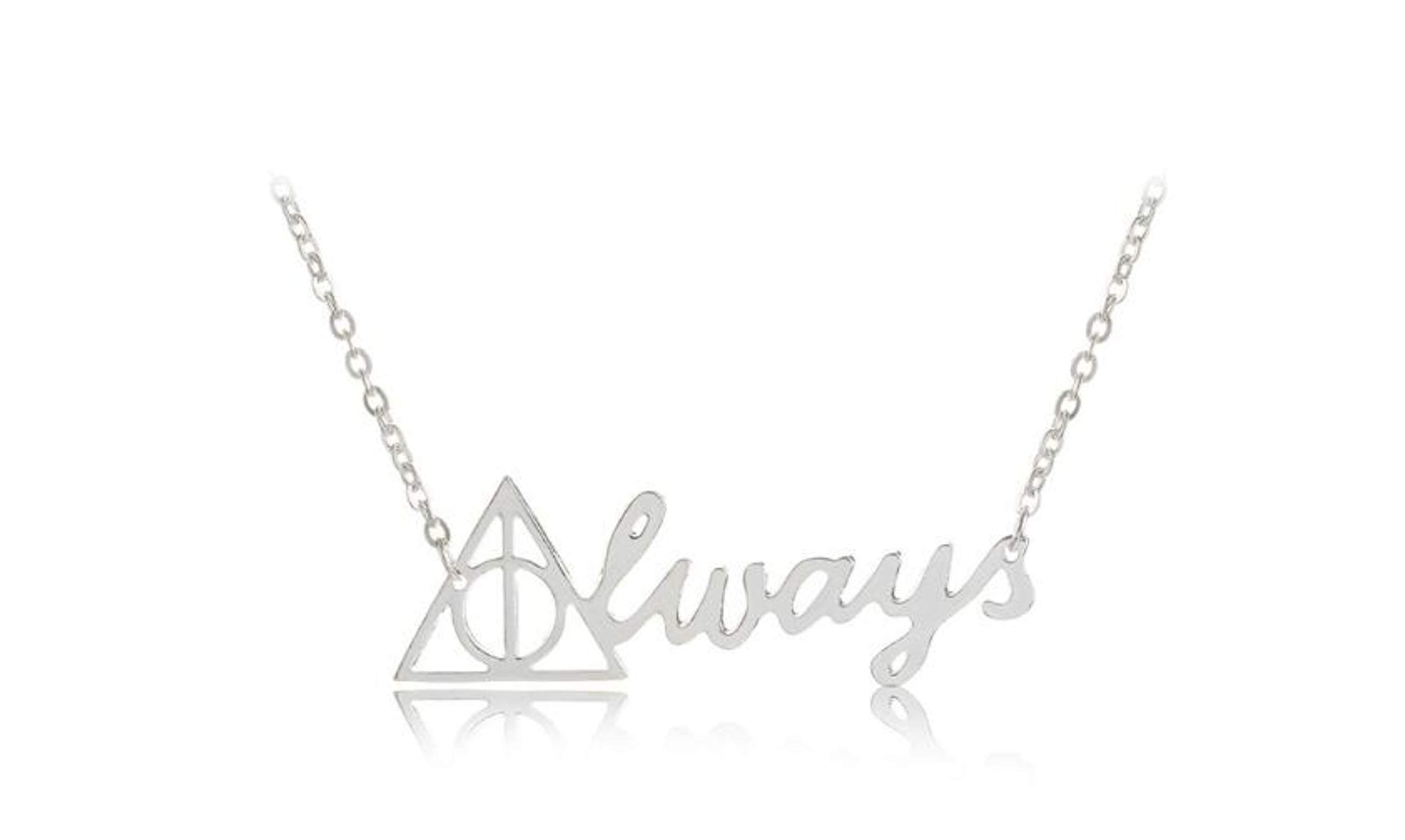 TBOP Necklace Harry Potter Death holy Necklace Retro Triangle Necklace 2.6cm*7.7cm in Silver Color
