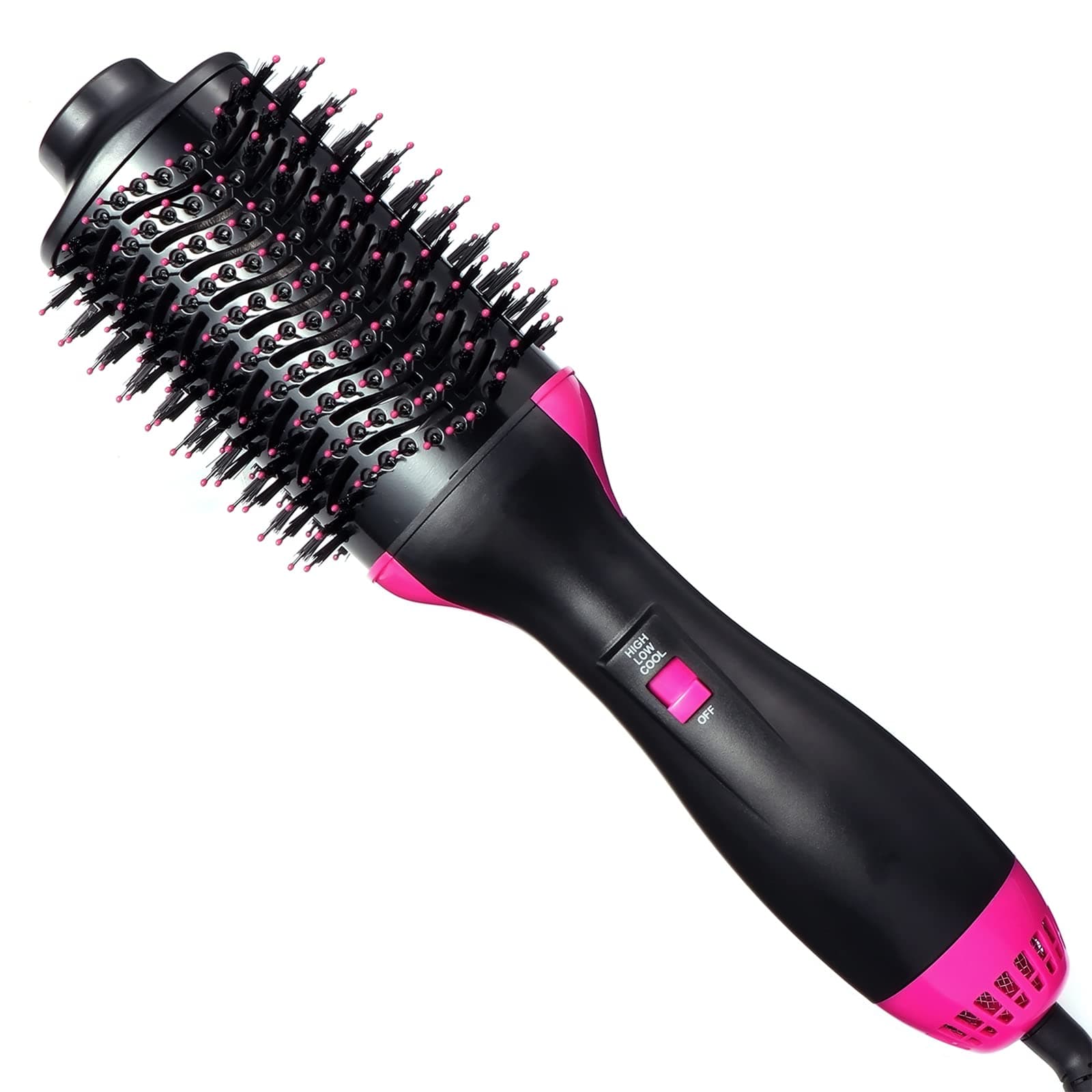 Onlylove Hair Dryer Brush,One Step Hot Air Brush,3 in 1 Upgrade Blow Dryer Brush,Hair Dryer & Volumizer for Hair Straightening, Curling and Styling，Reduce Frizz and Static, Black
