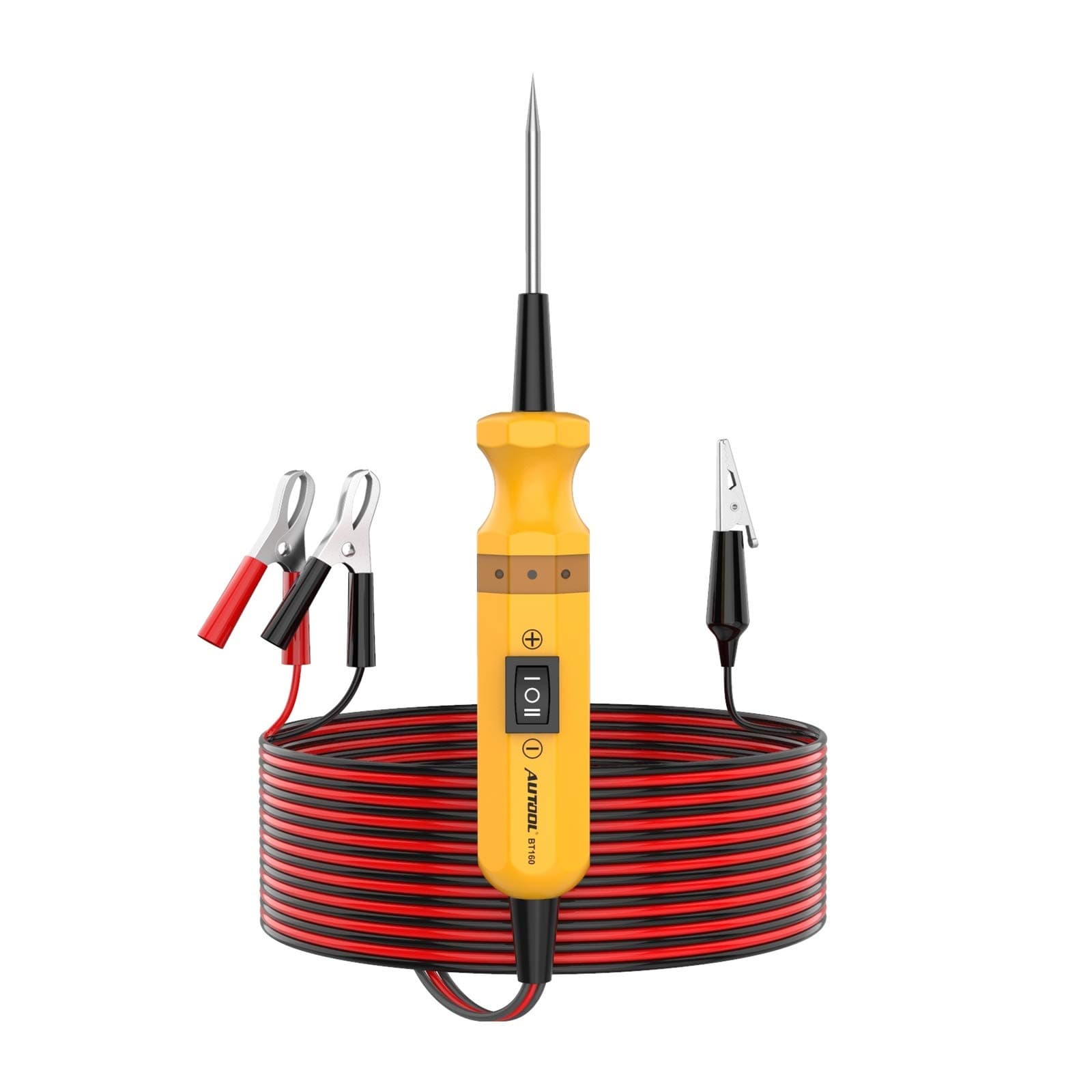 AUTOOL BT160 Power Circuit Probe Kit 6-24V Auto Circuit Tester with Electrical System Testing Functions (Digital Voltage Tester/Multimeter/Short Finder/Battery Tester/Power or Ground Supply)