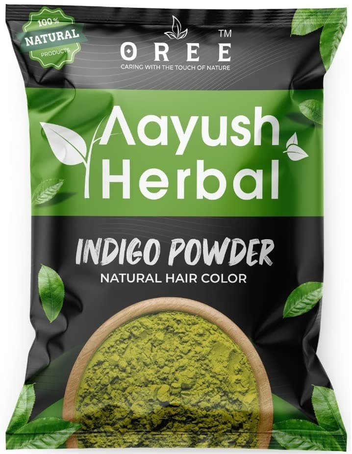 Aayush Herbal Indigo Powder for Black hair| 100% Pure and Natural Hair dye (200 g)