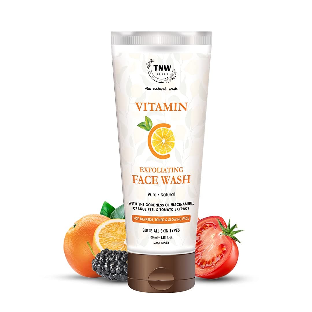 - TNW-The Natural Wash Vitamin C Face Wash - 100ml | Enriched with Niacinamide, Orange Peel & Tomato Extracts | Face Wash For Glowing, Refresh & Toned Skin | All Skin Types | Facewash For Men & Women