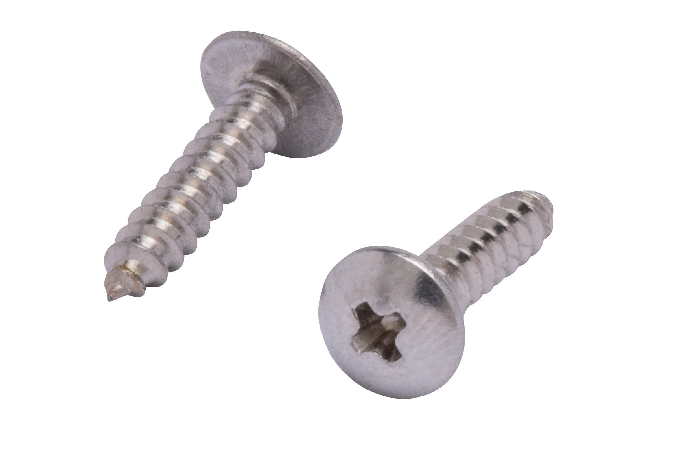 #4 X 1/2" Stainless Truss Head Phillips Wood Screw (100pc) 18-8 (304) Stainless Steel Screws by Bolt Dropper, ssd Screws
