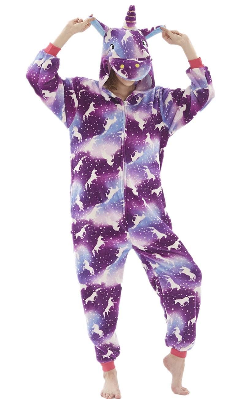 XVOVX Adults Children Unicorn Animal Cosplay Costume Pajama Onesie Jumpsuit