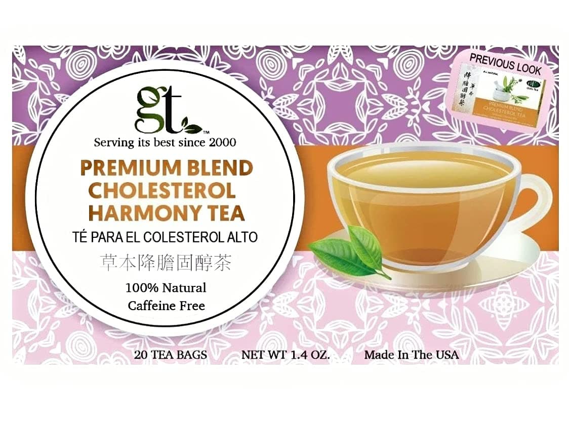 GT Cholesterol Tea Premium Blend, 1.34 Ounce Box (20 Tea Bags) (2-Pack)