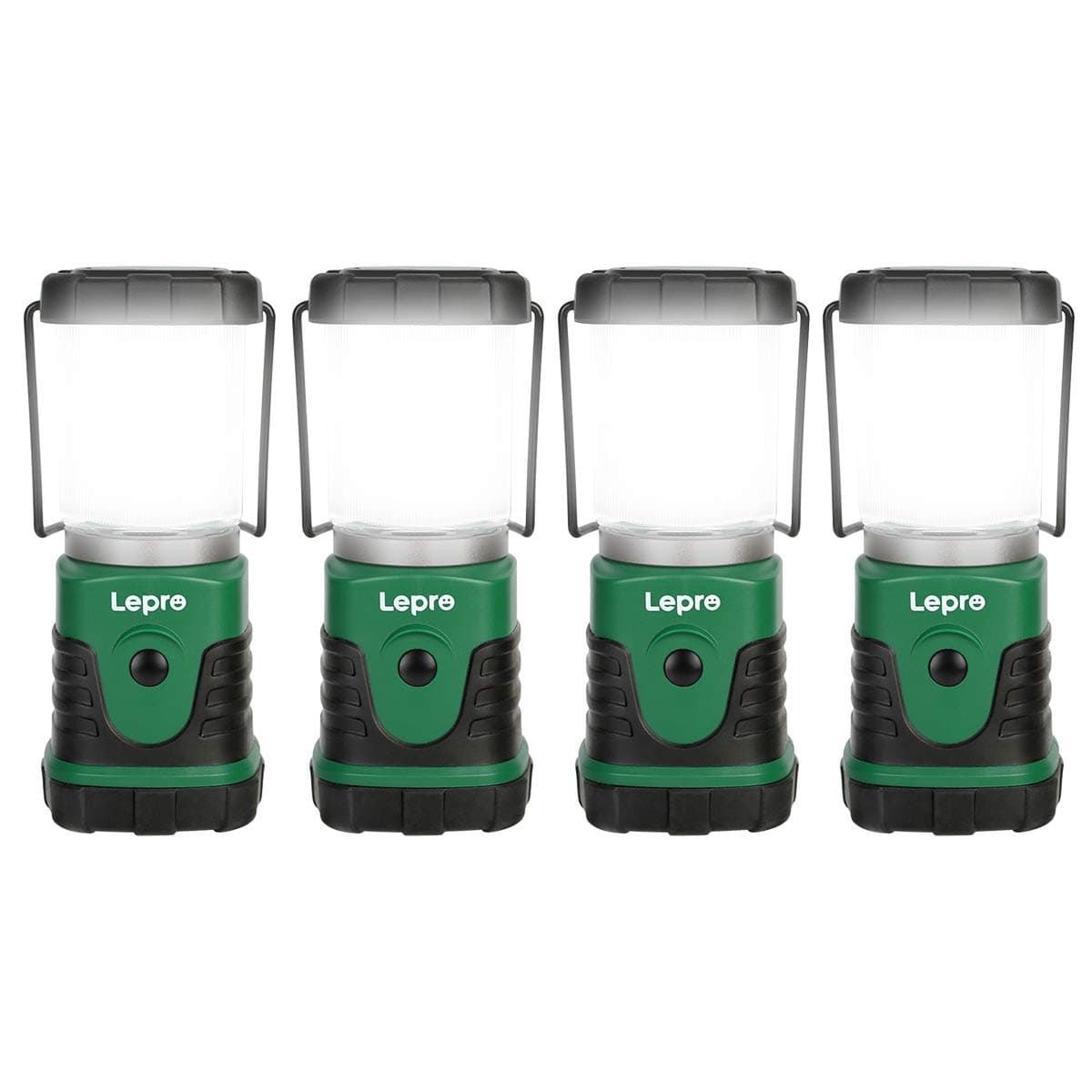 Lepro LED Camping Lantern, Mini Camping Lantern, 350LM, 4 Light Modes, 3 AA Battery Powered Lantern Flashlight for Home, Garden, Hiking, Camping, Emergencies( 4Packs)