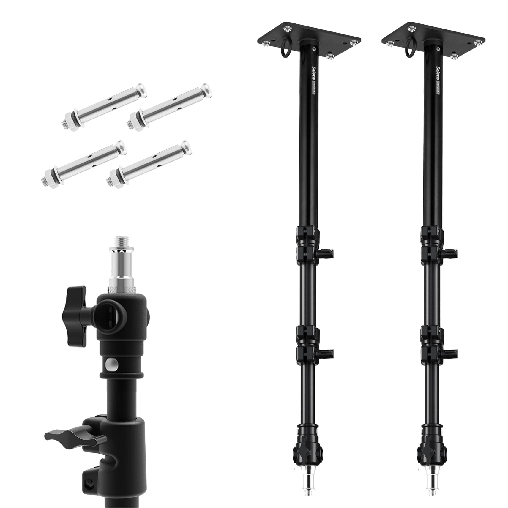 Selens Camera Wall Mount Ring Light Boom Arm, Overhead Light Mounting 39 inch for Photo Studio Video Ring Light, Strobe Light, Flash, Softbox, Reflector, 2 Pack