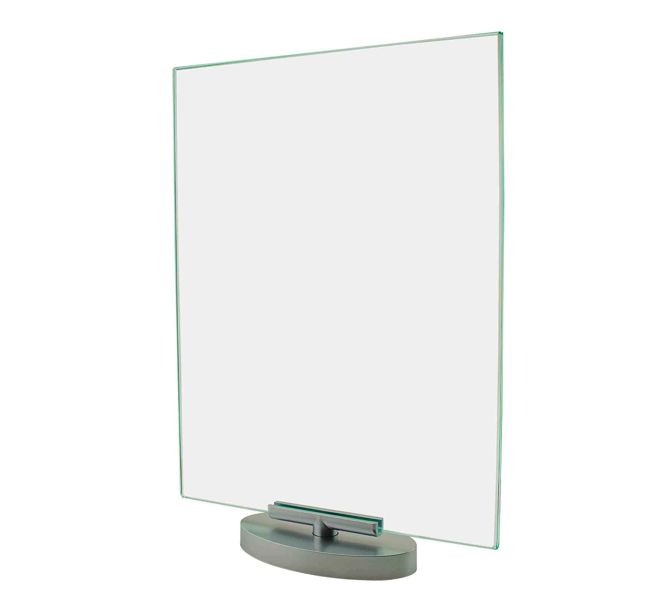 Superior Image Swivel Sign Holder, Clear, 8 1/2 x 11 Insert, Silver