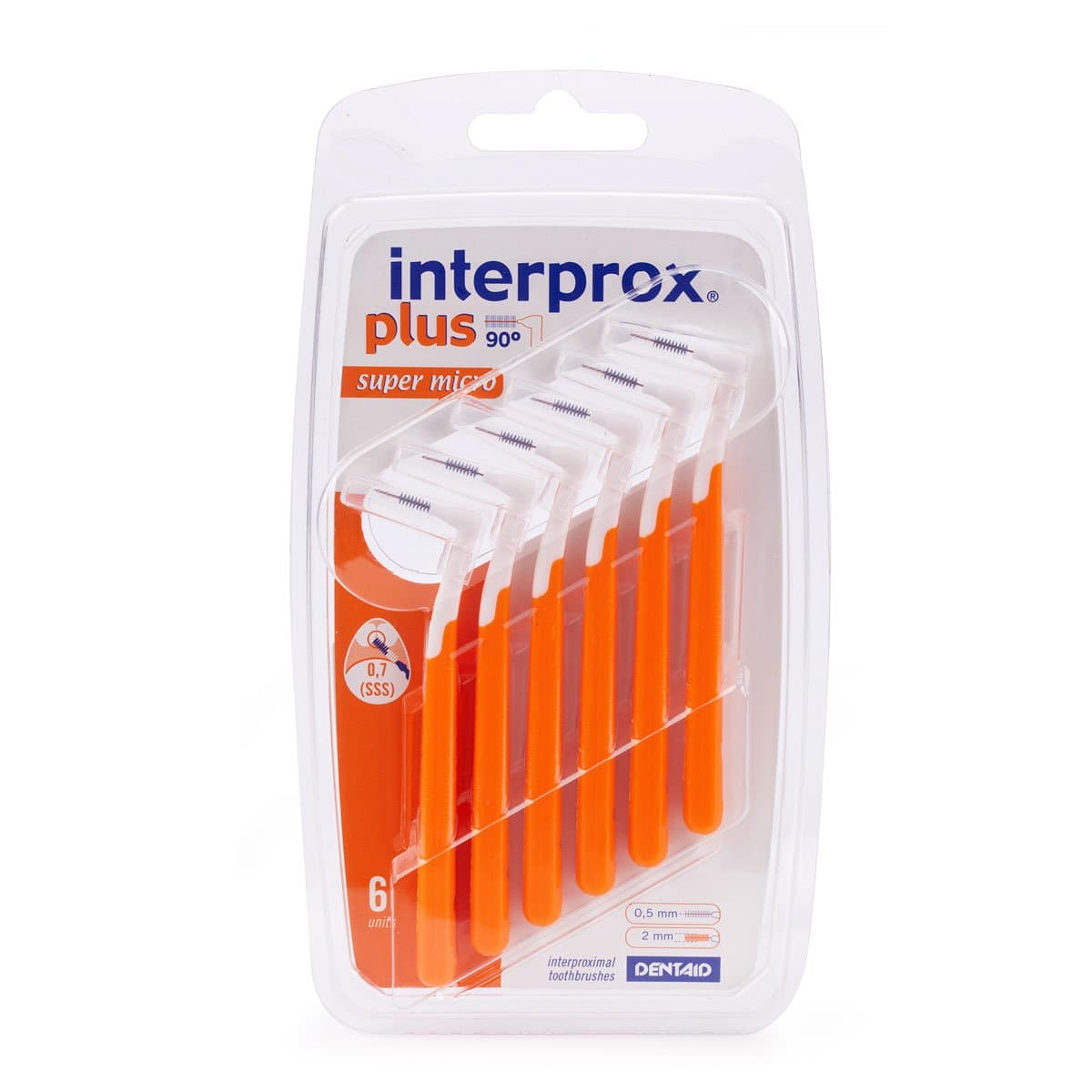 INTERPROX 0.5 MM Orange Super Micro Plus INTERPROXIMAL Brush 6'S