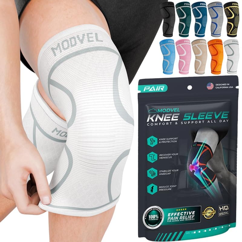 2 Pack Knee Brace for Women & Men - Workout Knees Compression Sleeve for Knee Pain Relief Joint Support for ACL, Arthritis, Meniscus Tear Knees Brace for Sports, Rodilleras para Gym Fitness