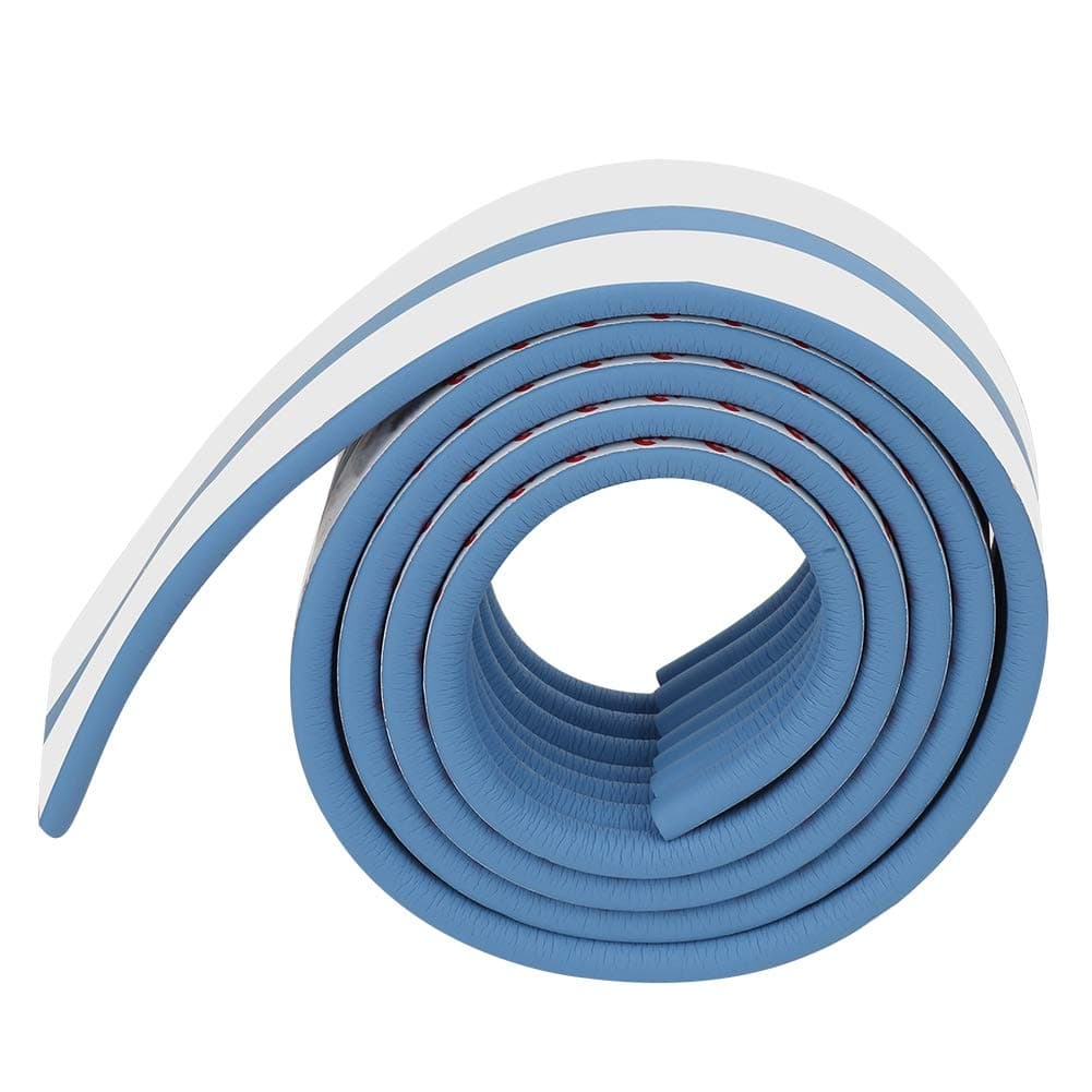 Furniture and Corner Guard Cot Bumper for Baby Child Baby Safety Bumper Child Foam Strip 6.5Ft and for Table, Fireplace, Countertop(Blue)