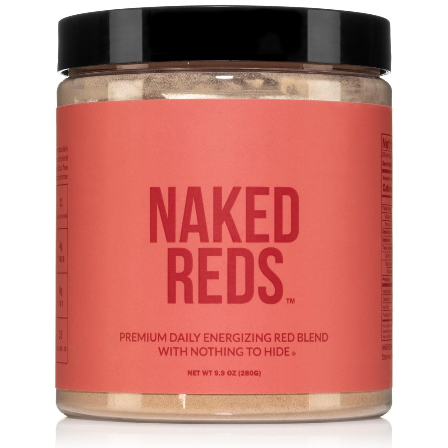 NAKED Reds Superfood Powder - Healthy, Energizing Polyphenol Fruit Powder Mix, No Fillers, No Additives, Vegan, Non-GMO, Gluten Free - 28 Servings