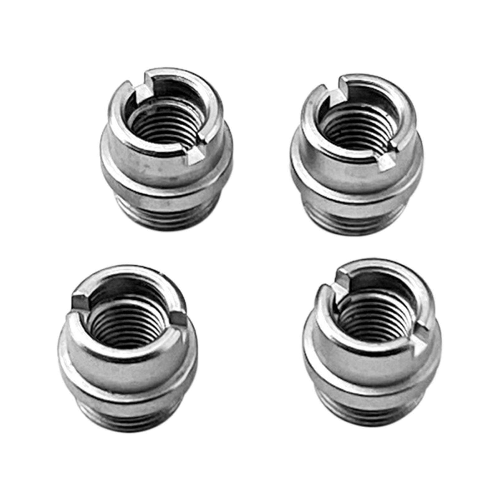 1911 Grip Screw Bushings, 4pcs 416 Stainless Steel Outdoor Sports Spare Parts 1911 Grip Screw Bushings(Silver,Size:4 pcs)