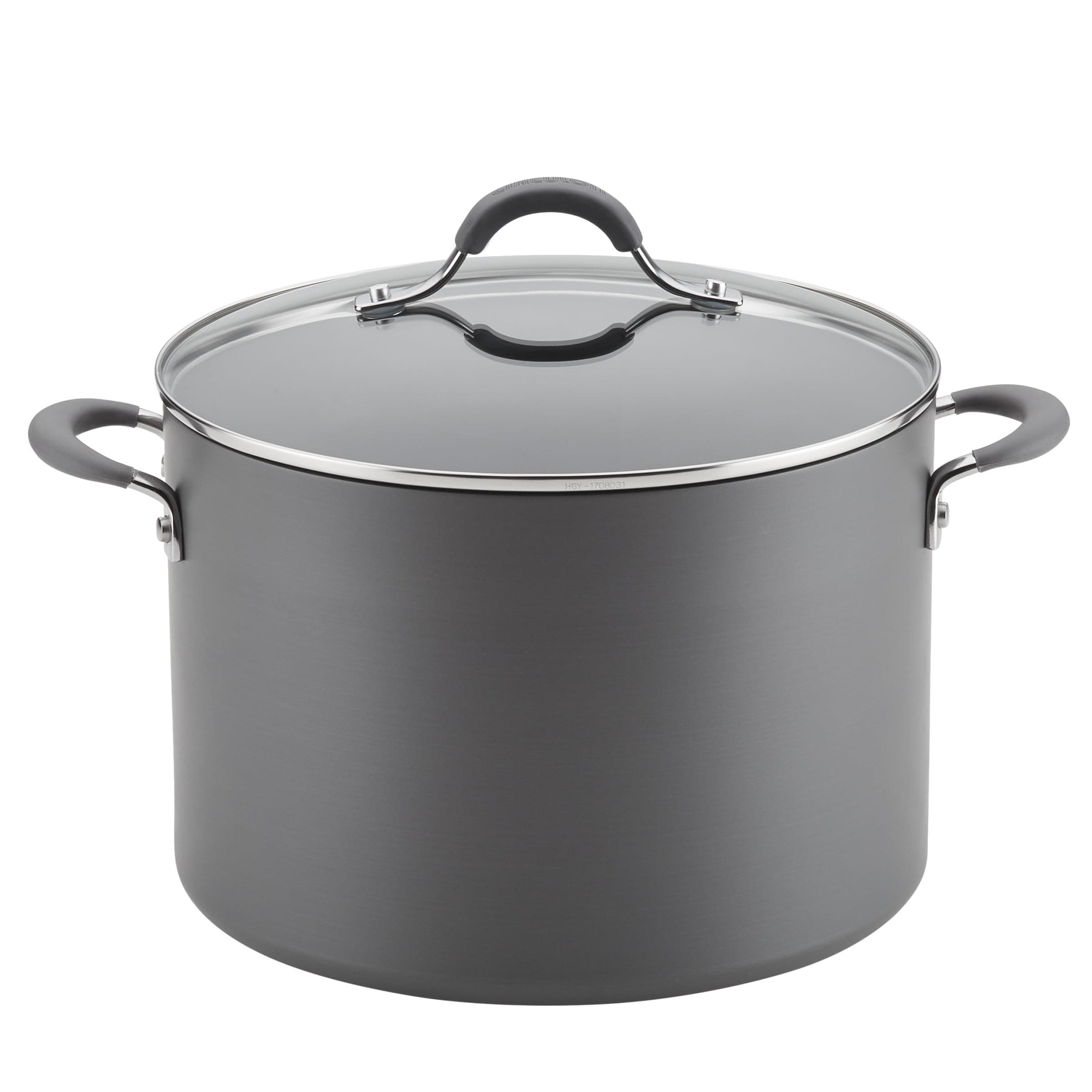 83909 Radiance Hard Anodized Nonstick Stock Pot/Stockpot with Lid - 10 Quart, Gray