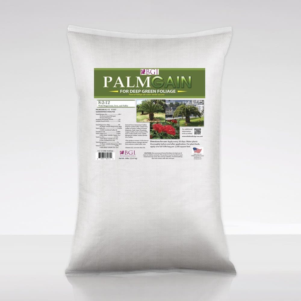 BGI Fertilizers PALMGAIN, Palm Tree Fertilizer, Ferns, Cycads, Ixora, 50lb Bag