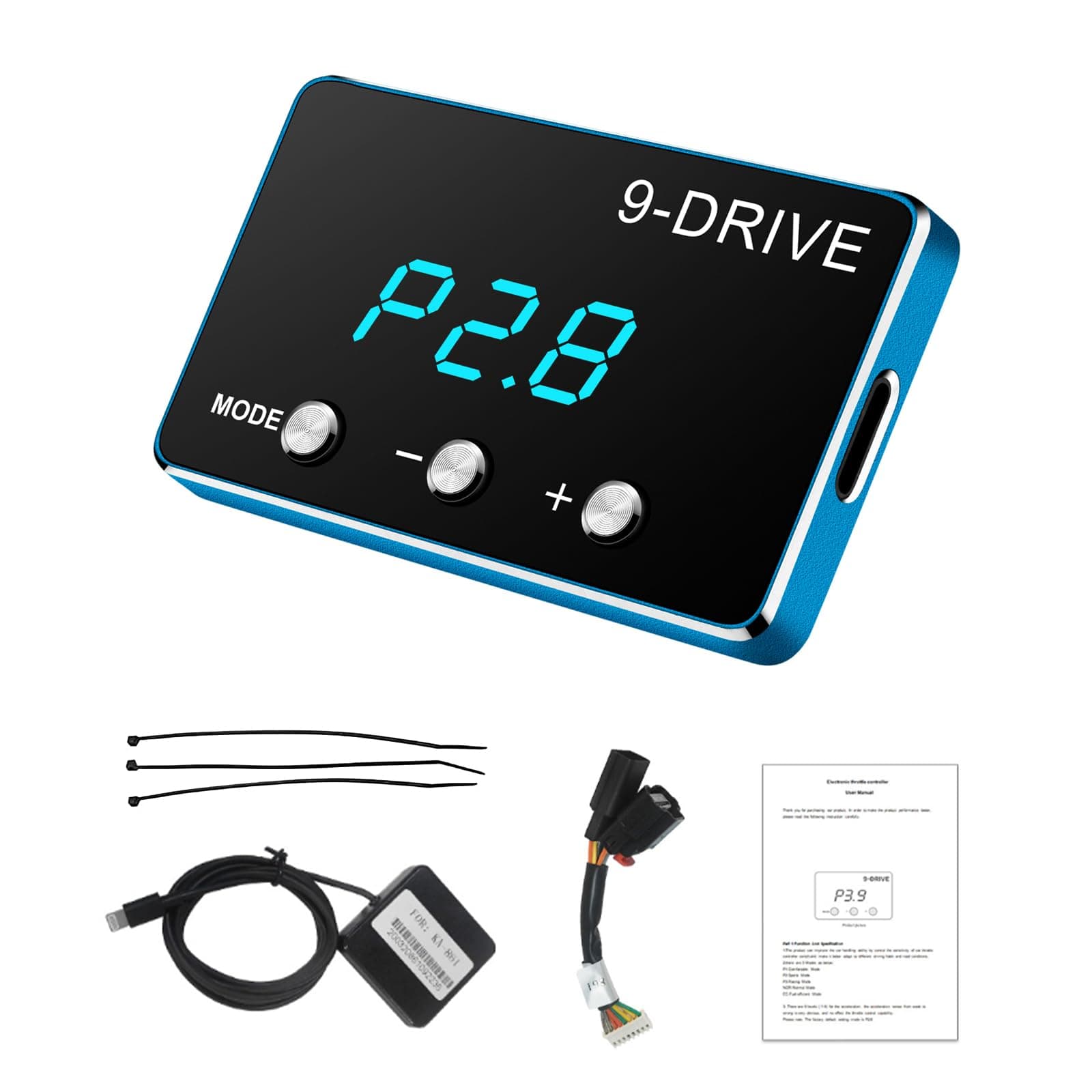 Throttle Response Controller F1 861 Smart Intelligent Electronic Accelerator 9 Drives 5 Modes Suitable for Ford F Mustang Focus Land Rover Mazda Car Modification Power Acceleration Booster