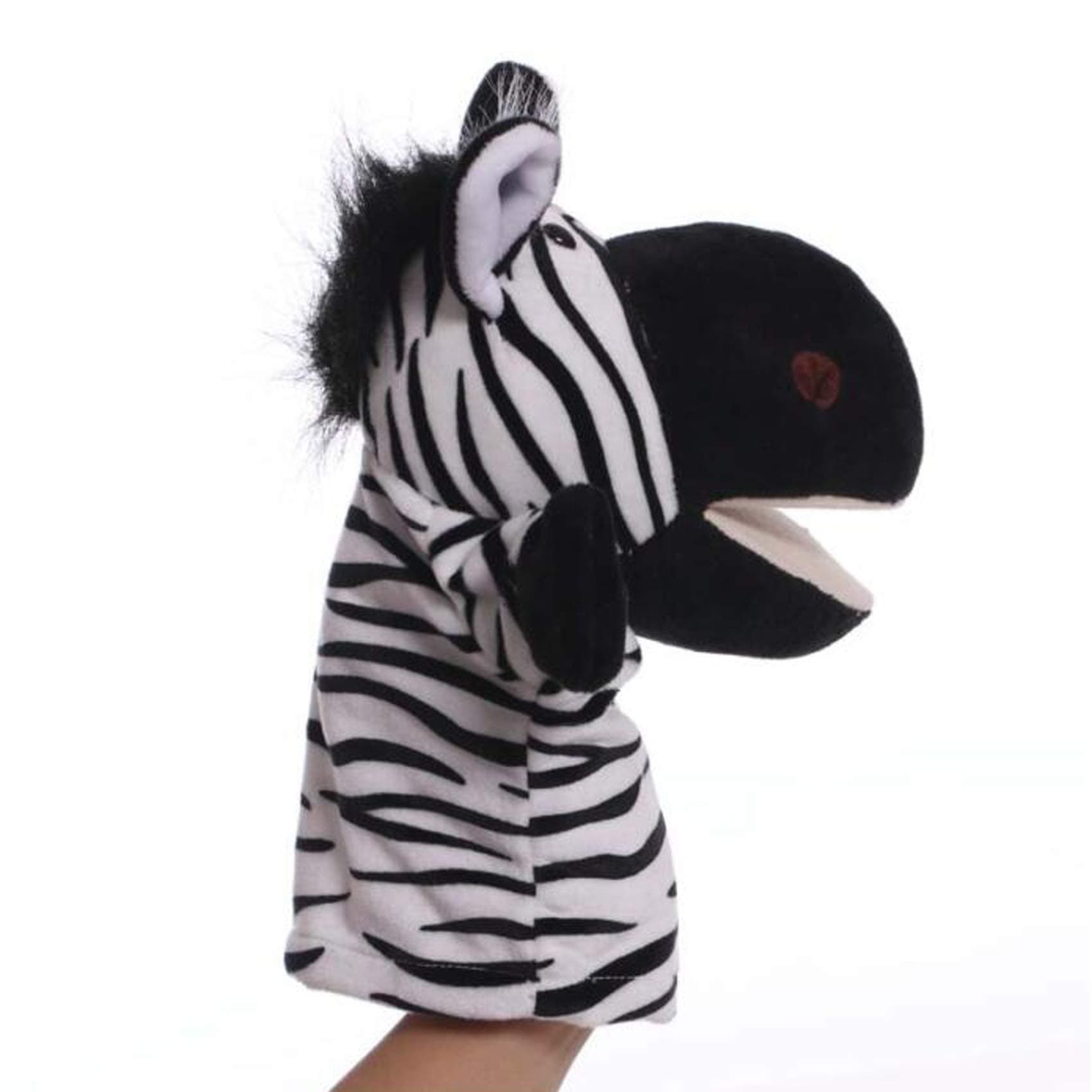 Zebra Hand Puppets Plush Animal Toys for Imaginative Pretend Play Stocking Storytelling