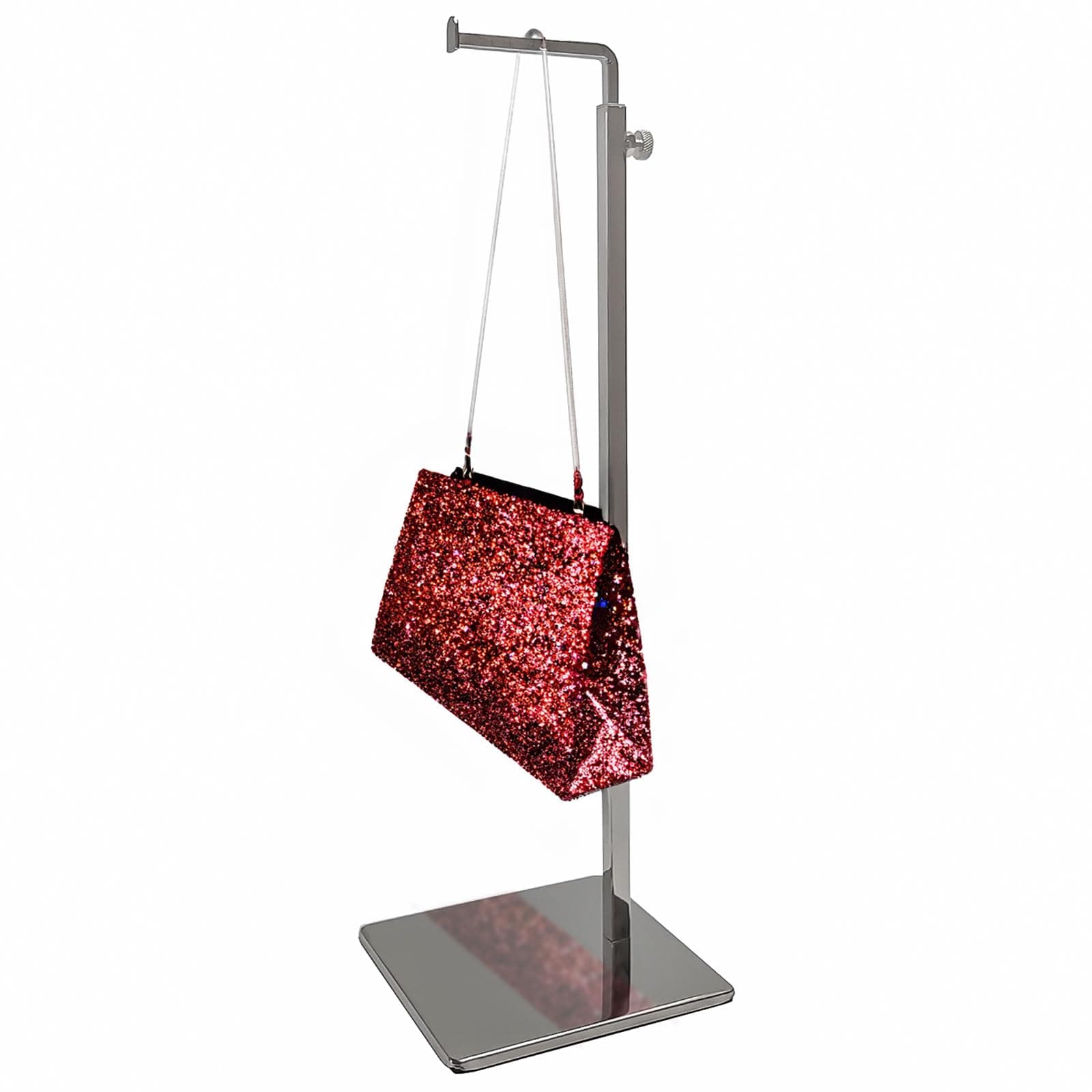 Handbag Hanger Counter Display Stand - Adjustable Height - Chrome Finish - Handbags, Purses, Scarves, Accessories. Shop Display, Home Storage (G500)