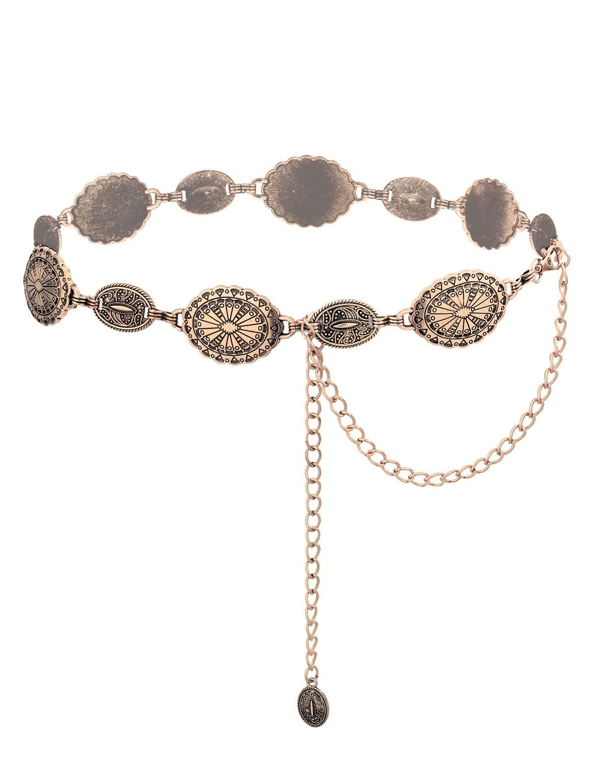 TOPACCWestern Metal Concho Belt for Women Cowgirl Chain Belts for Dresses Jeans Country Concert Outfit