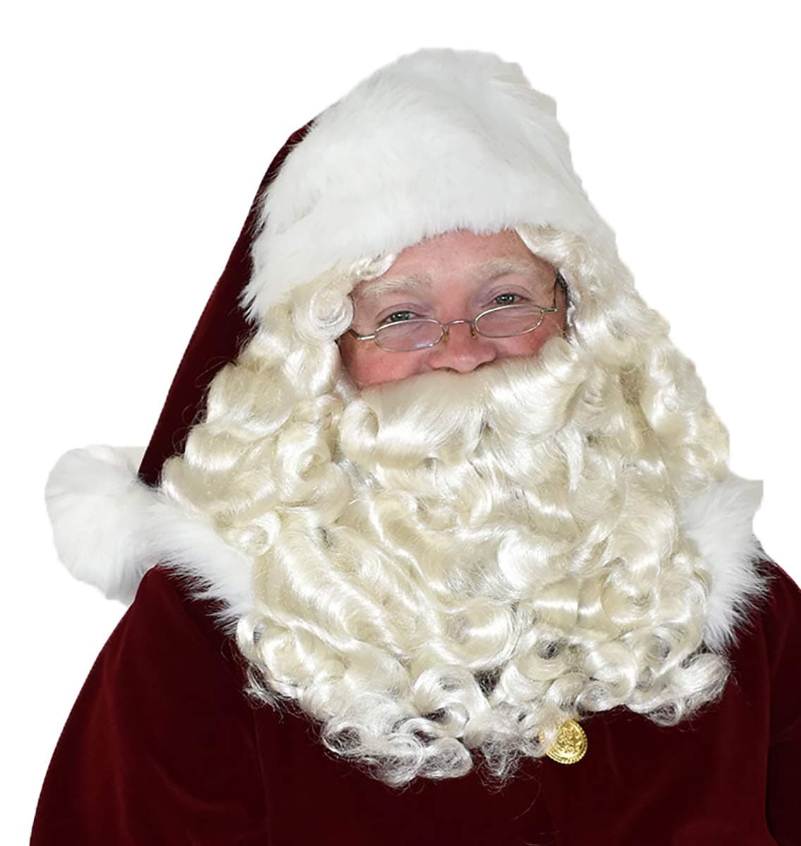 Jumbo Santa Claus Wig & Beard - Premium Quality White