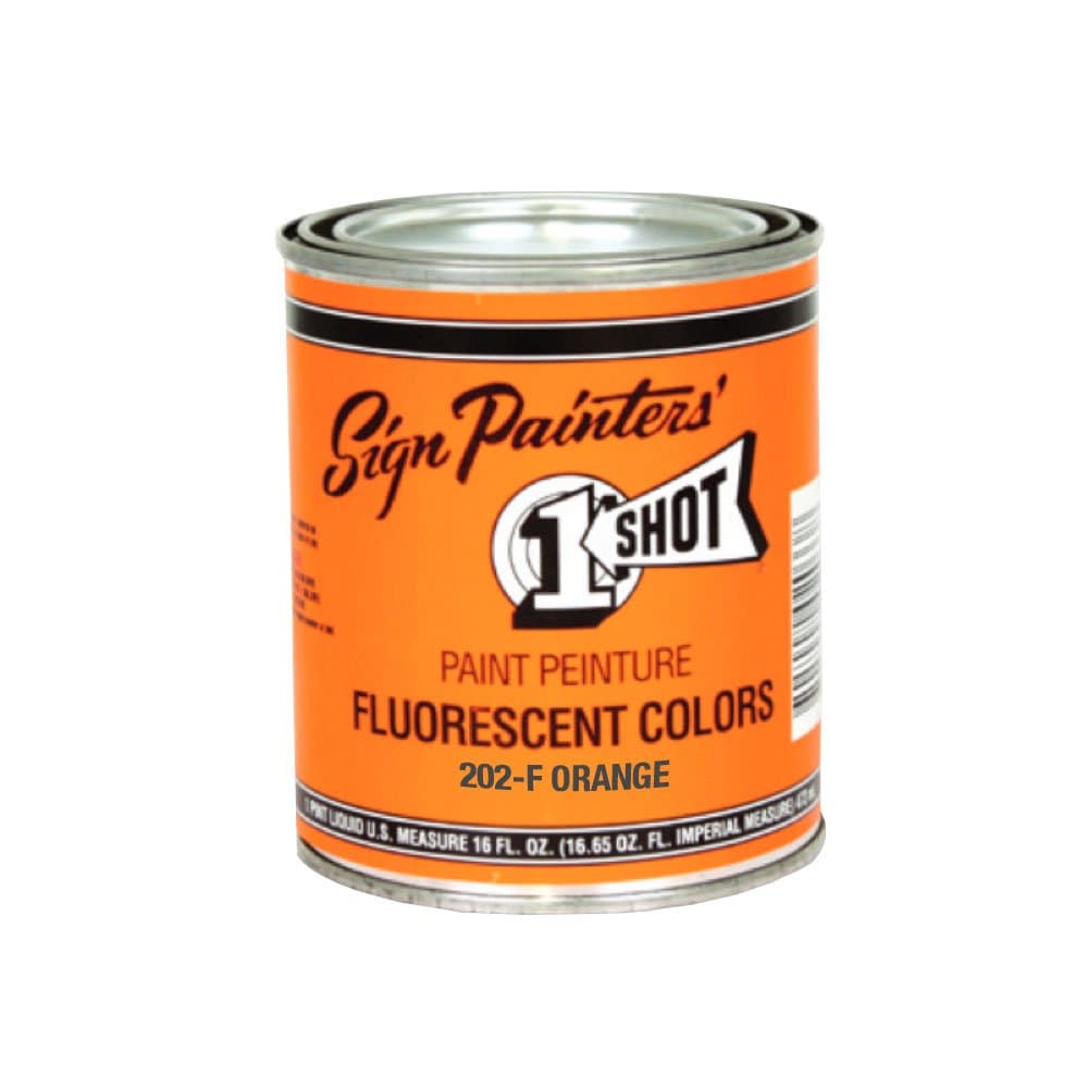 One Shot Flourescent Orange Quarter Pint
