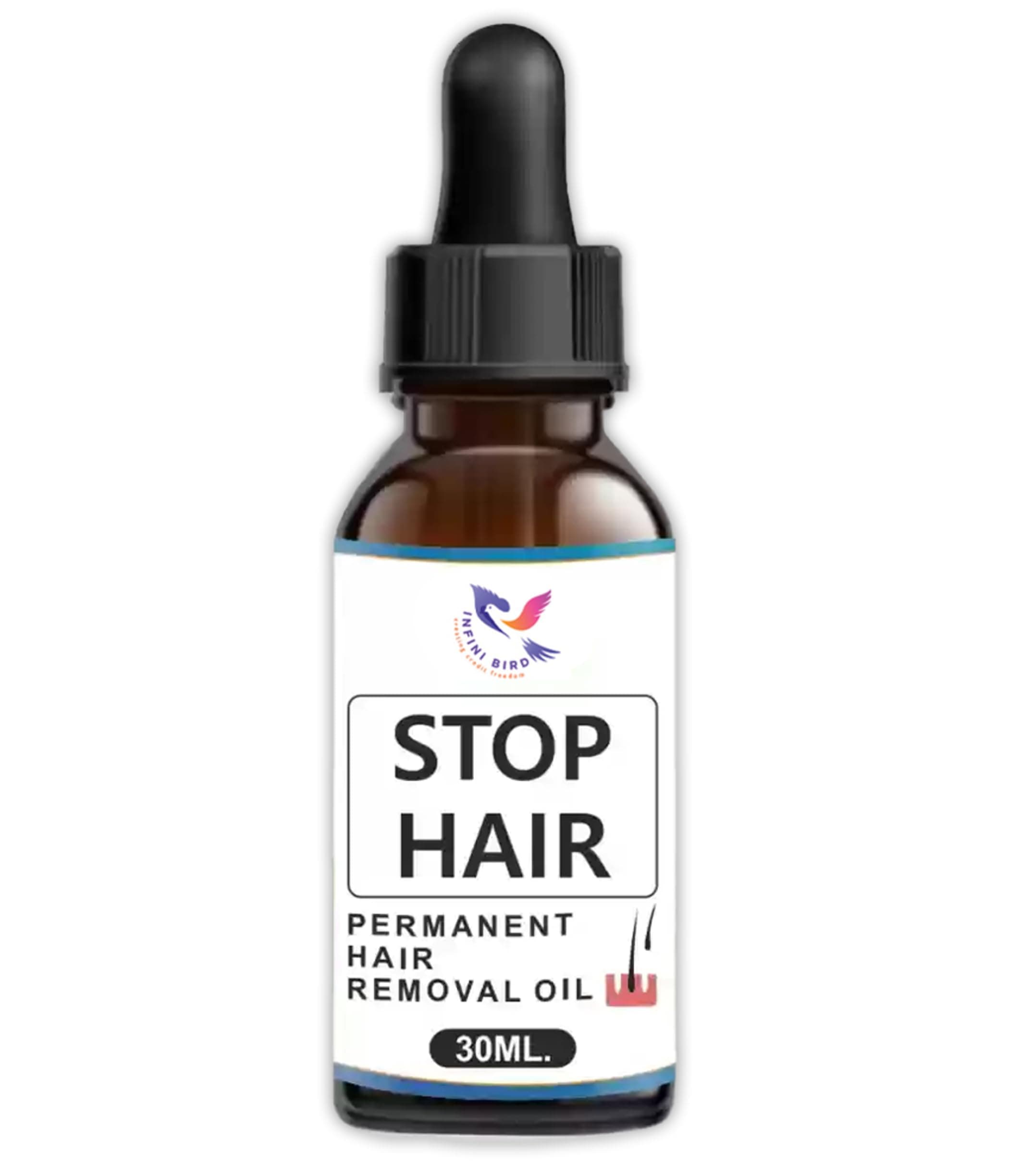 100% Natural Hair Growth Inhibitor Permanent Hair Removal Oil Remover Hair Inhibiting And Reducing To Stop Hair Growth - 30Ml For Women