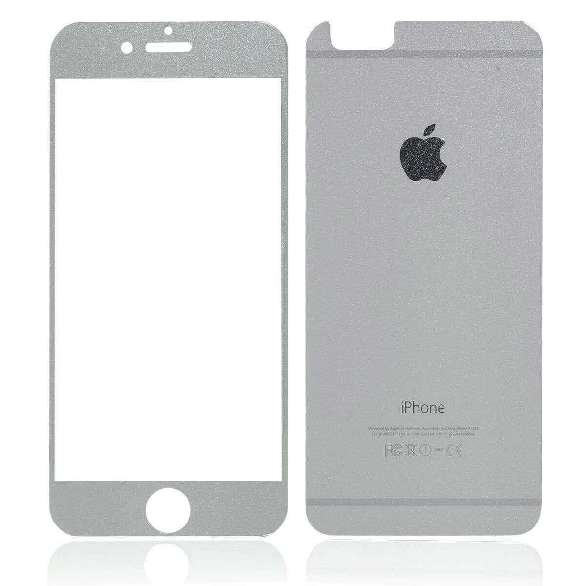Cool Idea Tempered Glass Screen Protector Decal Sticker Skin for 5.5inch Iphone6 Plus/iphone 6s Plus (Silver grey)