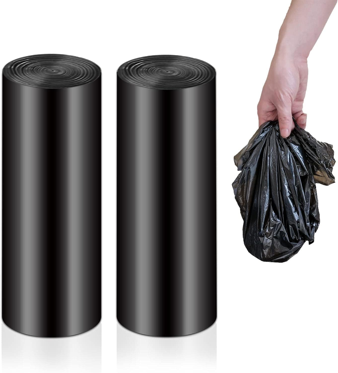 2 Packs Replaced Waste Bags, Portable Cat Litter Waste Receptacles Bags for Cat Litter Box, 60 Pcs