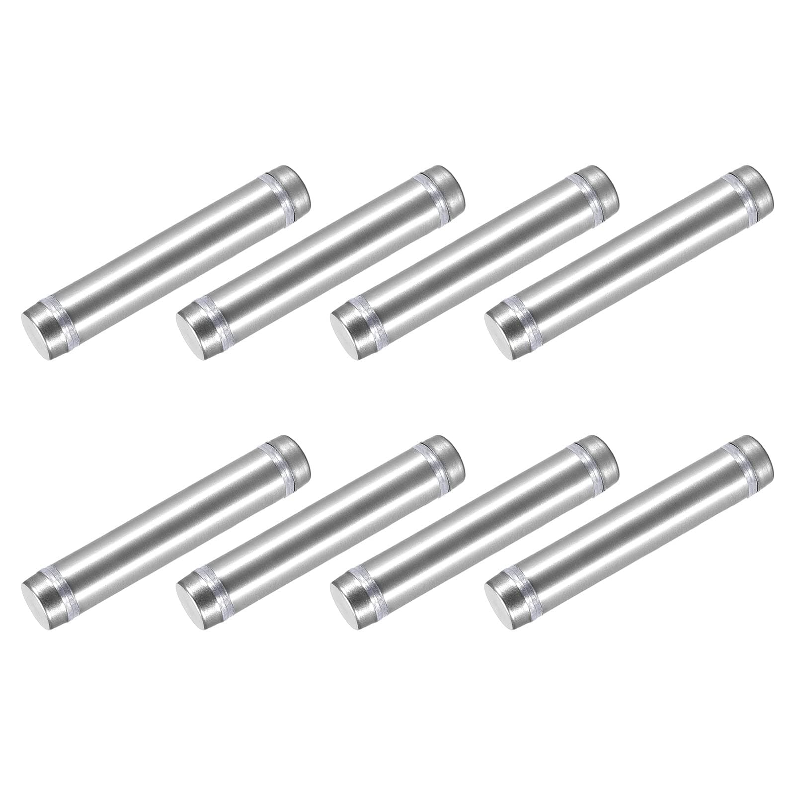 METALLIXITY Double Head Standoff Screws (12x64mm) 8pcs, Stainless Steel Advertising Screws Glass Acrylic Nail - for Glass Acrylic Display Bracket