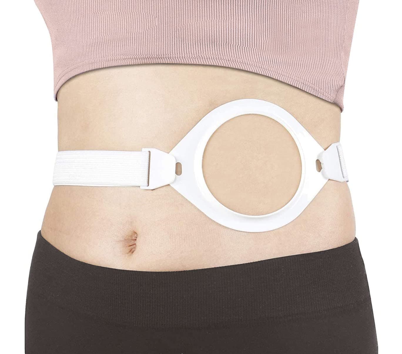 MUYU Adjustable Ostomy Hernia Support Belt - Lightweight & Discreet Design for Men & Women, Post-Surgery Recovery, Secure Fit for Colostomy/Ileostomy Bags