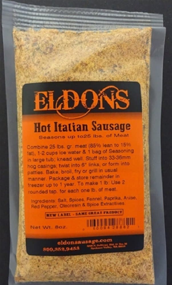 Hot Italian Fresh Sausage Seasoning Seasons 25 Lbs of Meat #888