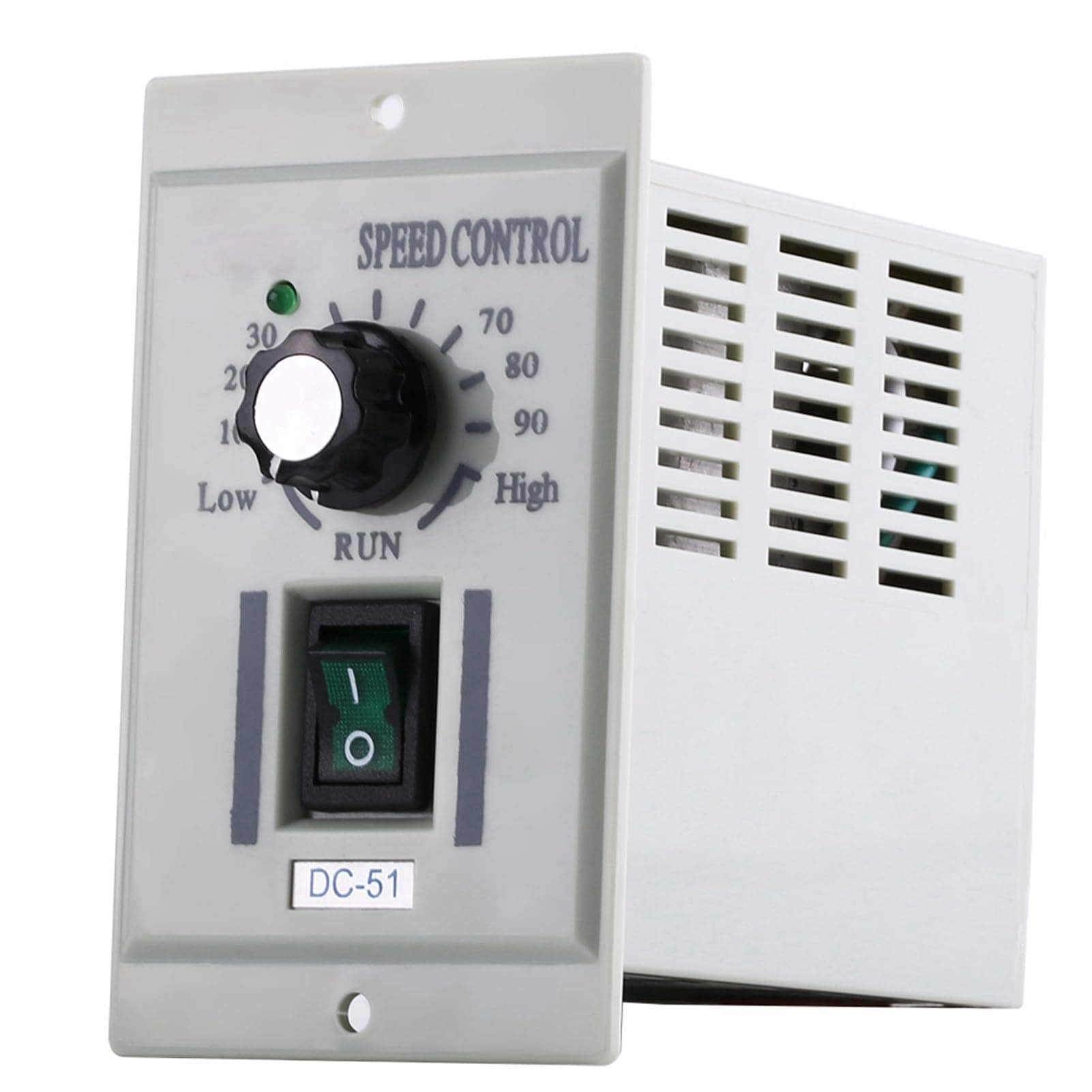 DC Motor Speed Controller AC 110V Input DC 24V-90V Output Motor Speed Controller Switch Electric Speed Regulator for Permanent Magnet DC Motor 400W DC-51